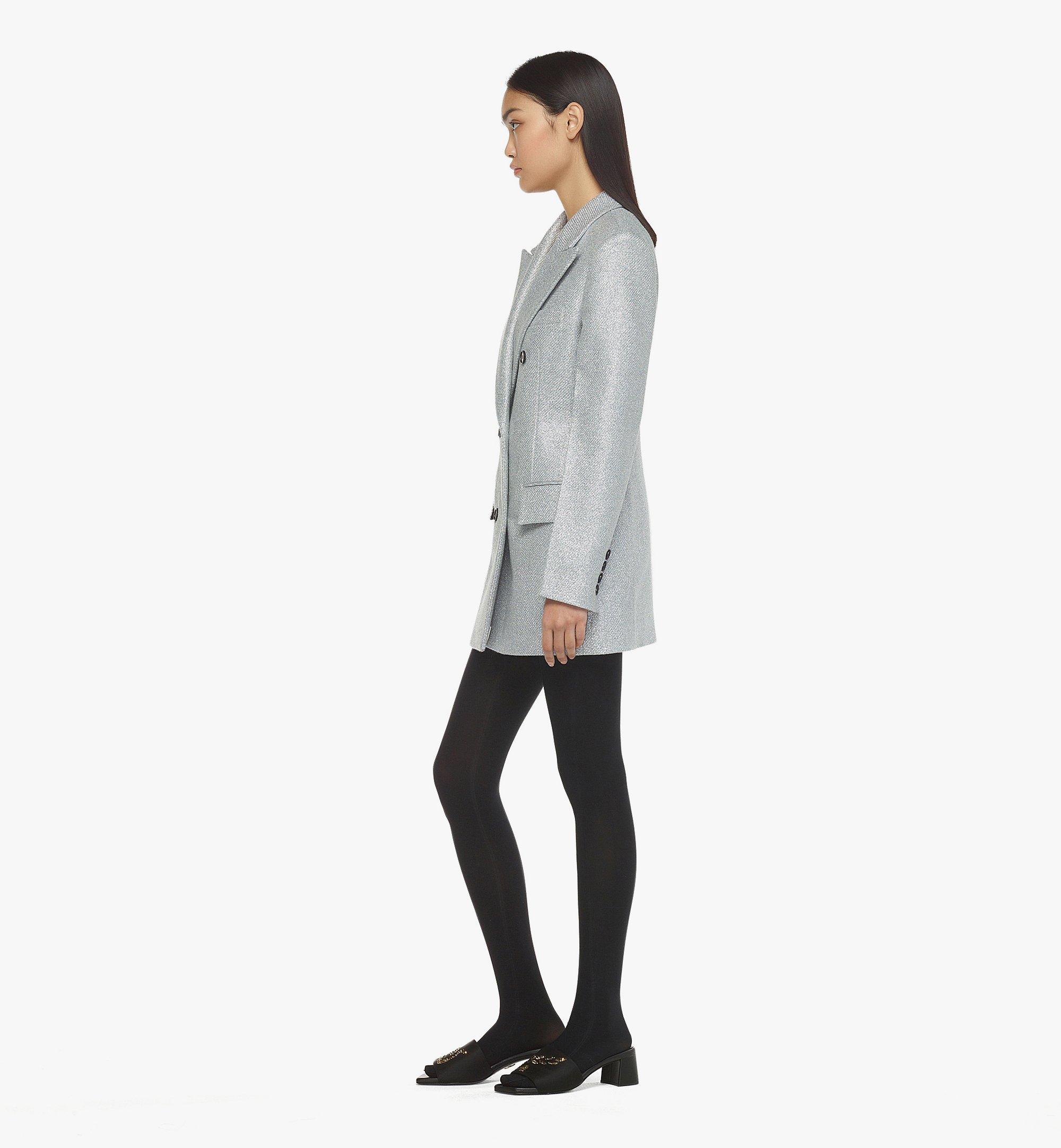 MCM Metallic Lurex Tweed Jacket Silver MFJESMM07TV044 Alternate View 2