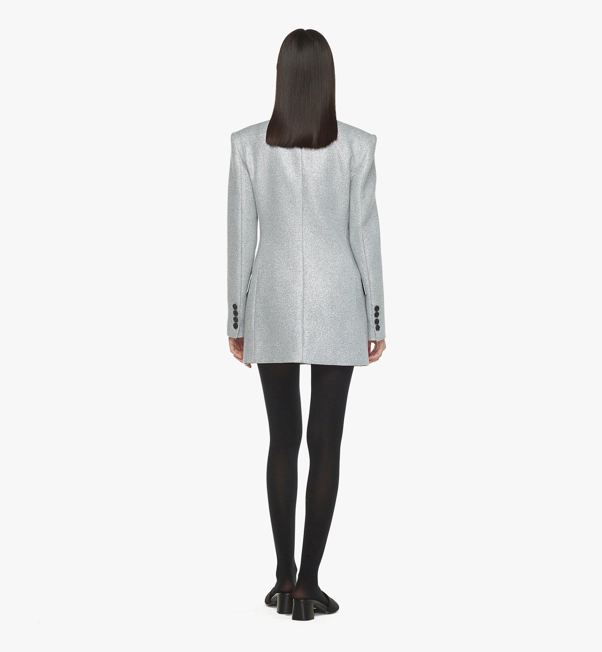 MCM Metallic Lurex Tweed Jacket Silver MFJESMM07TV044 Alternate View 3