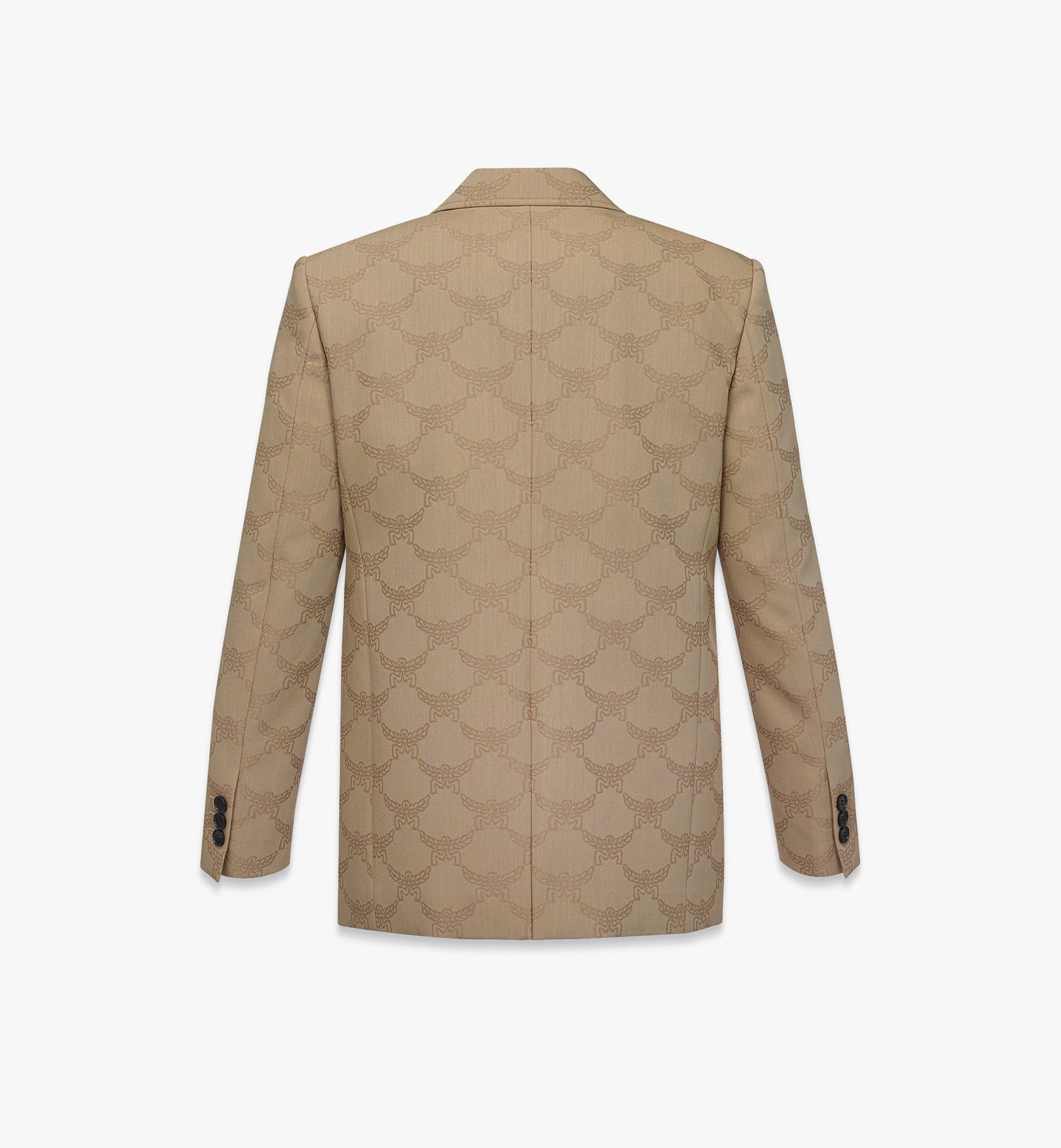 MCM Lauretos Wool Jacquard Jacket Beige MFJFSMM01IG038 Alternate View 1