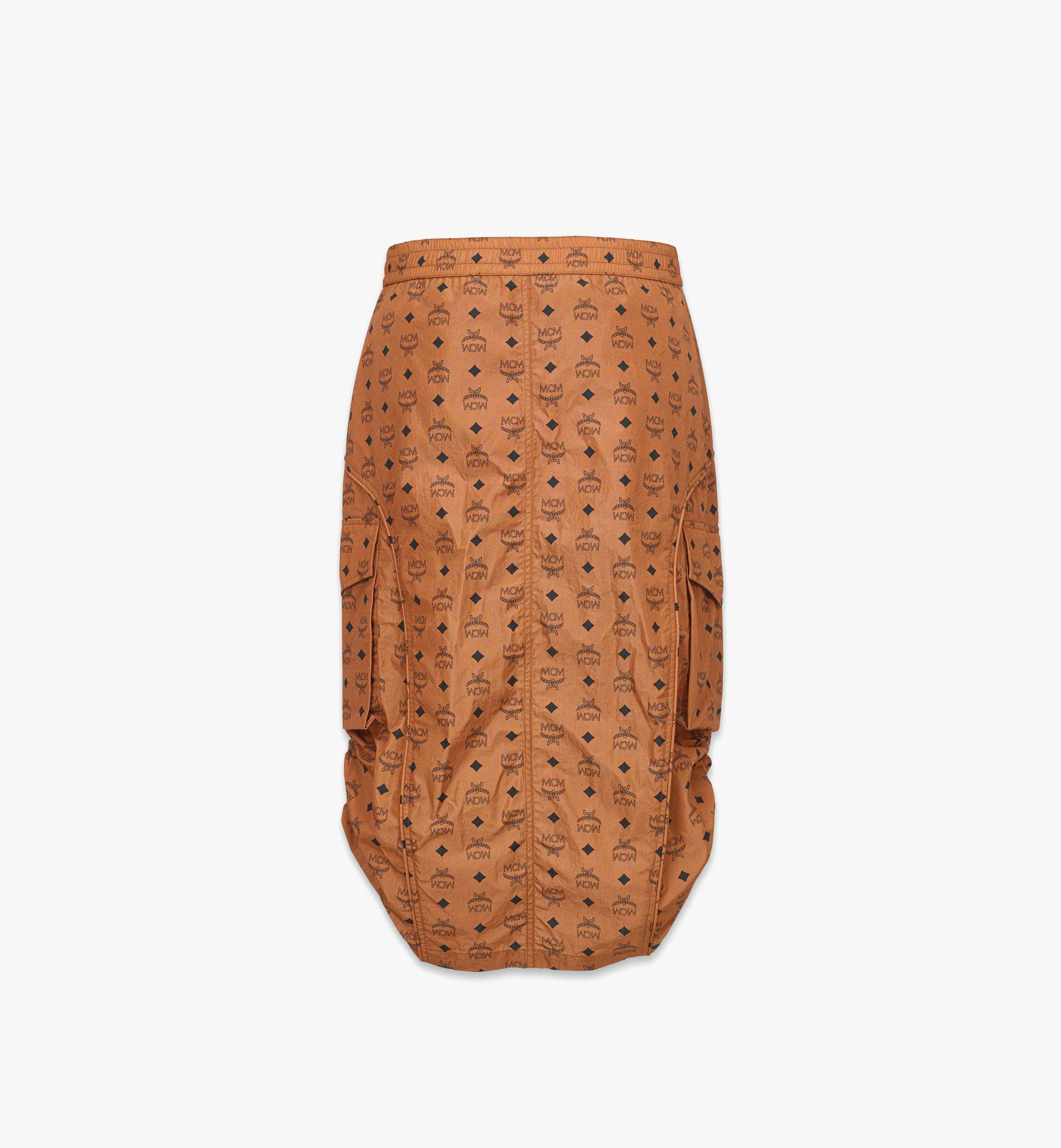 MCM Monogram Print Skirt in ECONYL® Cognac MFKFAMM01CO00M Alternate View 1