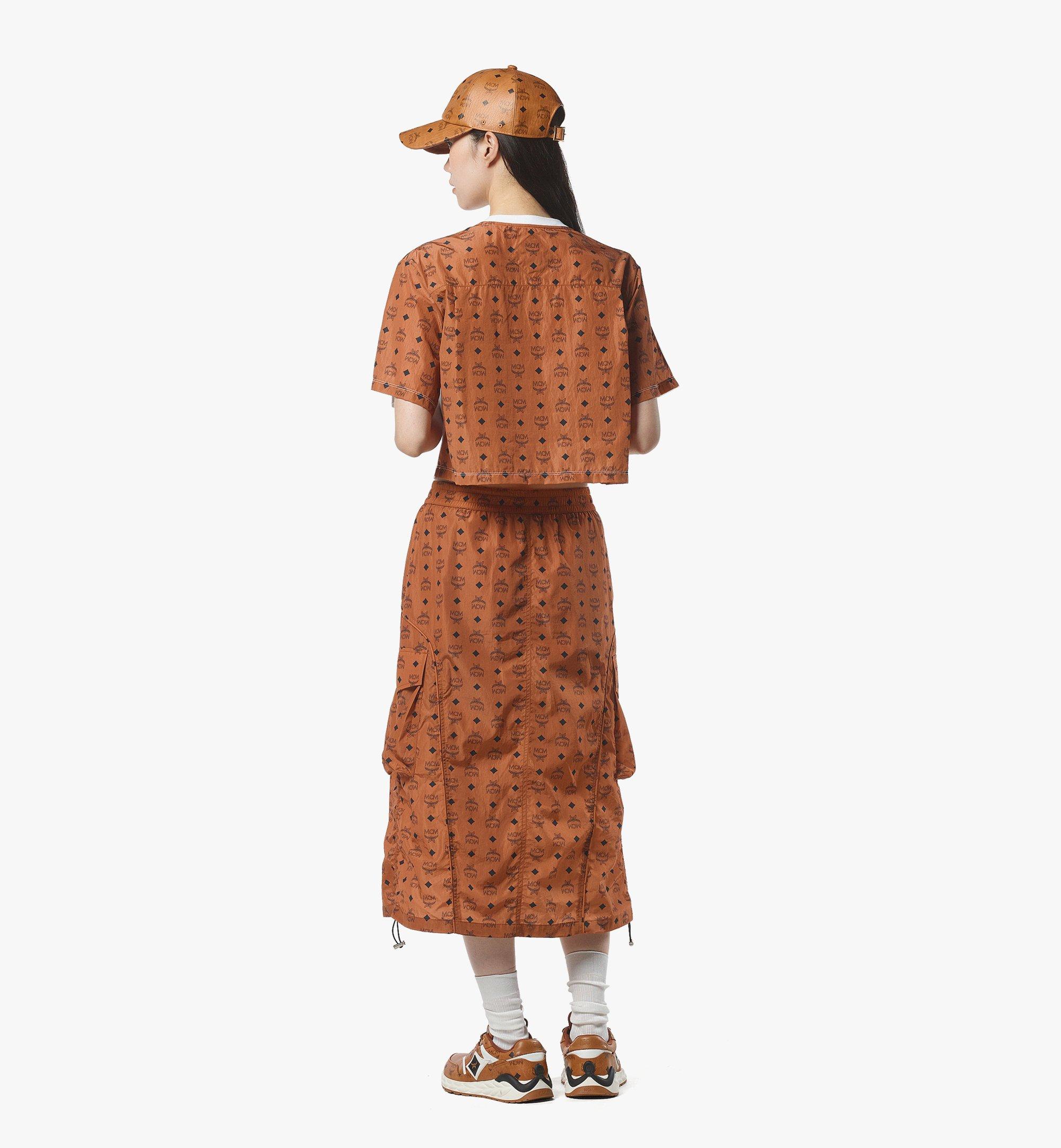 MCM Monogram Print Skirt in ECONYL® Cognac MFKFAMM01CO00M Alternate View 3