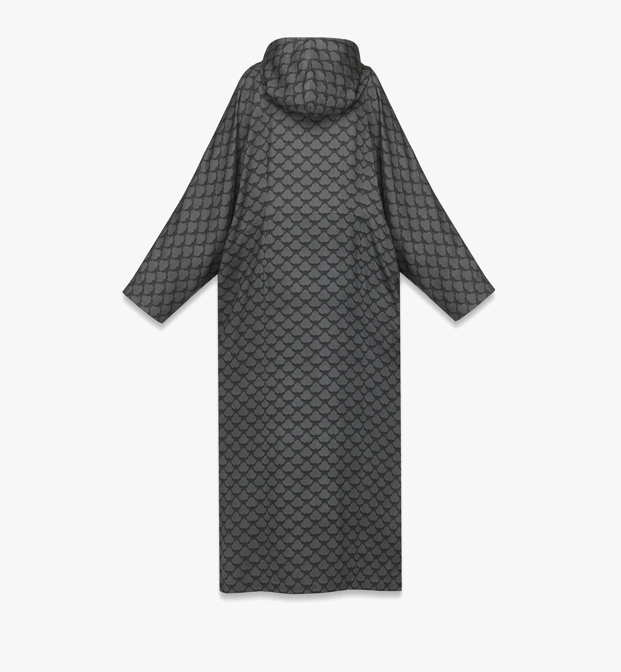 MCM Lauretos Print Hooded Kaftan Dress in TENCEL™ Black MFOESMM05BK00M ほかの角度から見る 1