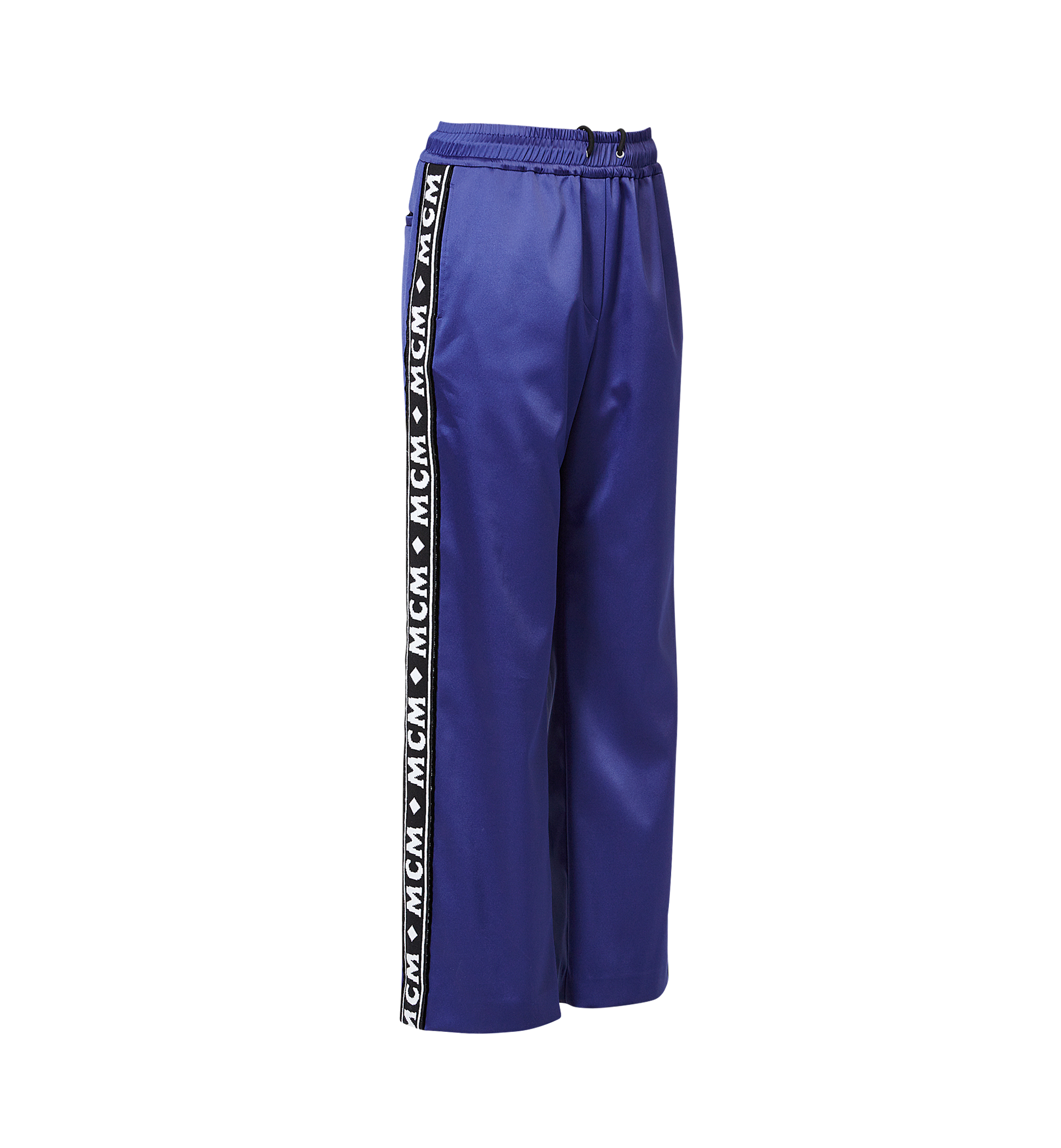 Large Women's Logo Tape Satin Track Pant Blue | MCM ®CA