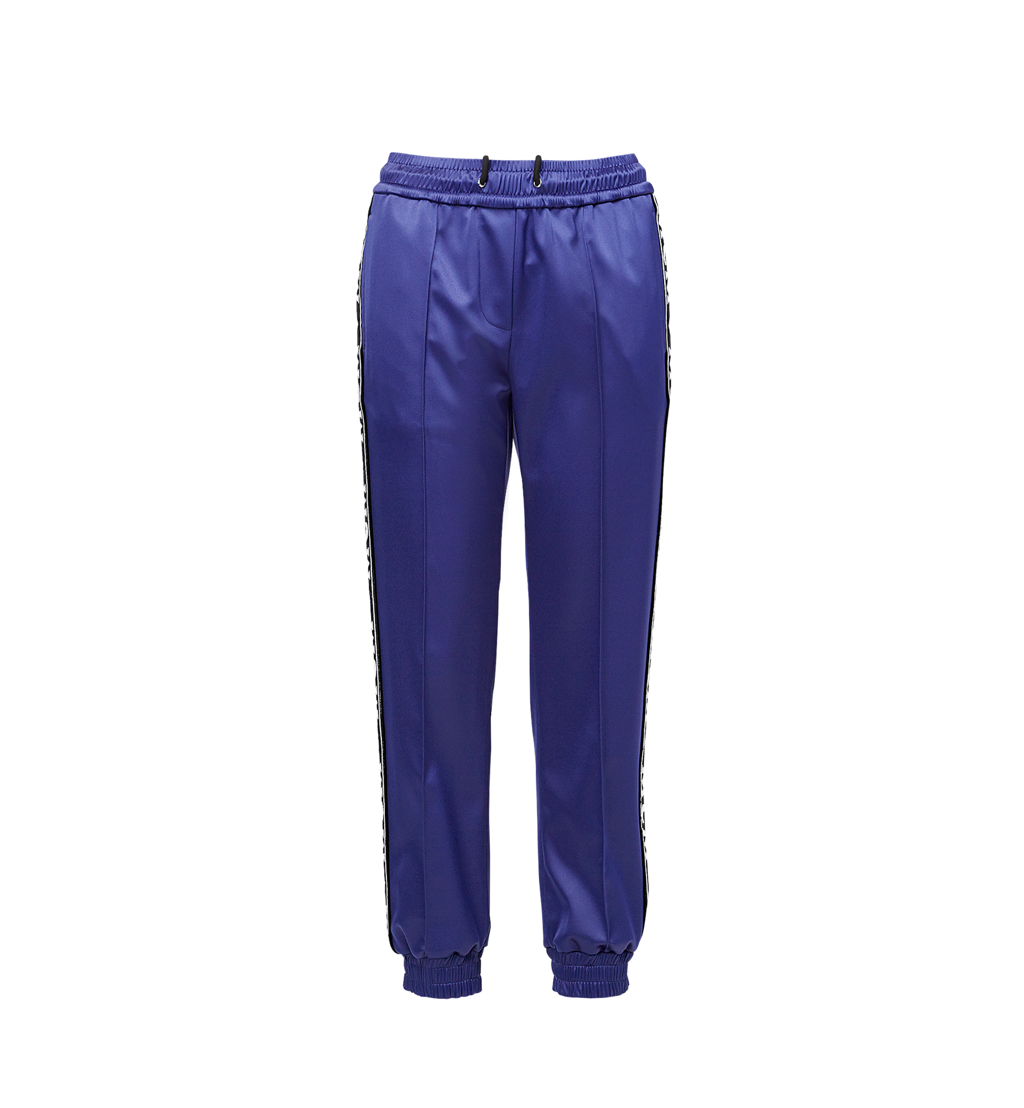 blue satin joggers