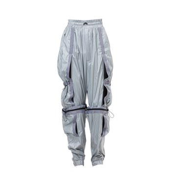 X-Small Women's Deconstructed Parachute Pants Silver | MCM