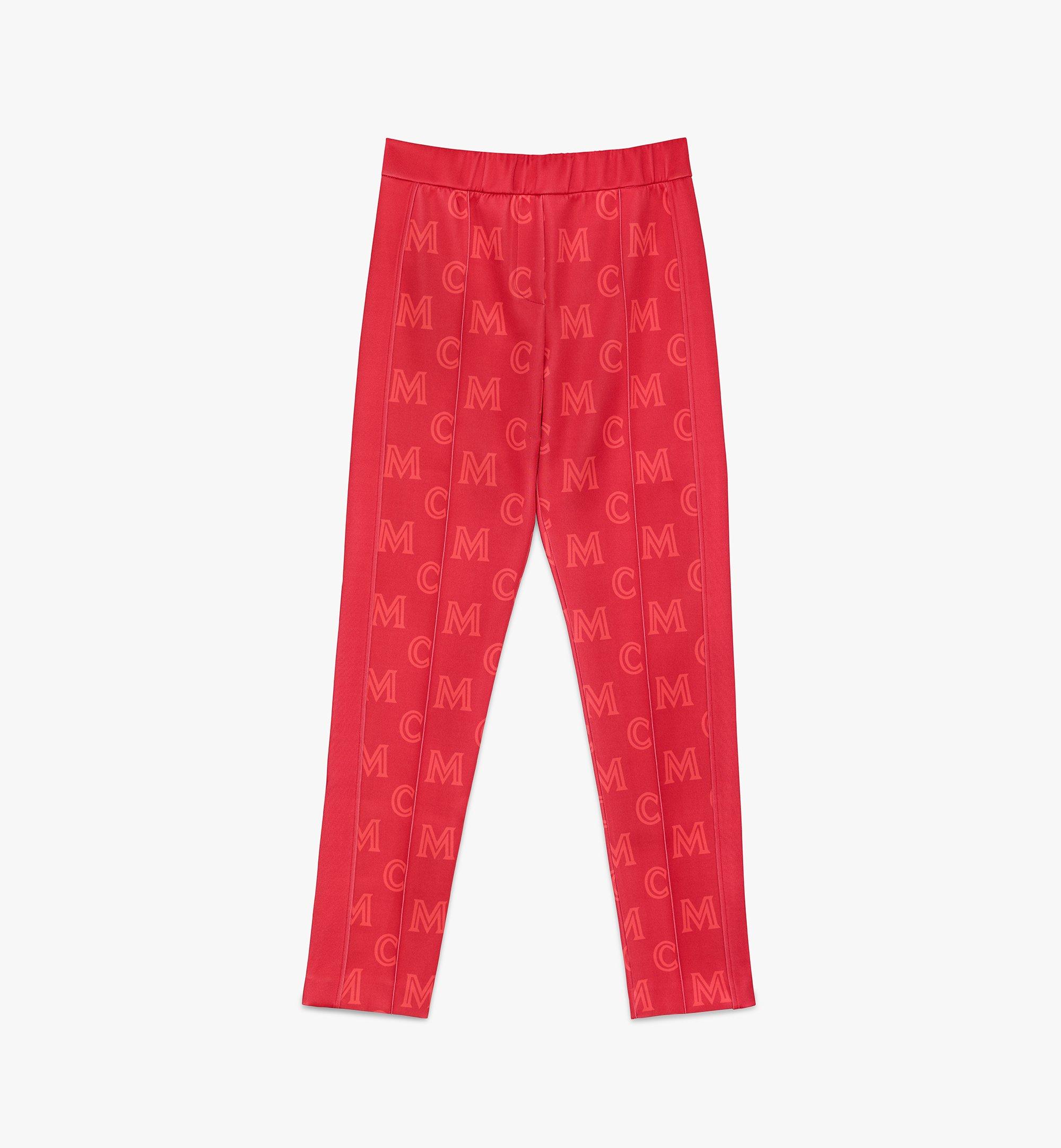 Medium Women S Monogram Track Pants Red Mcm Tw