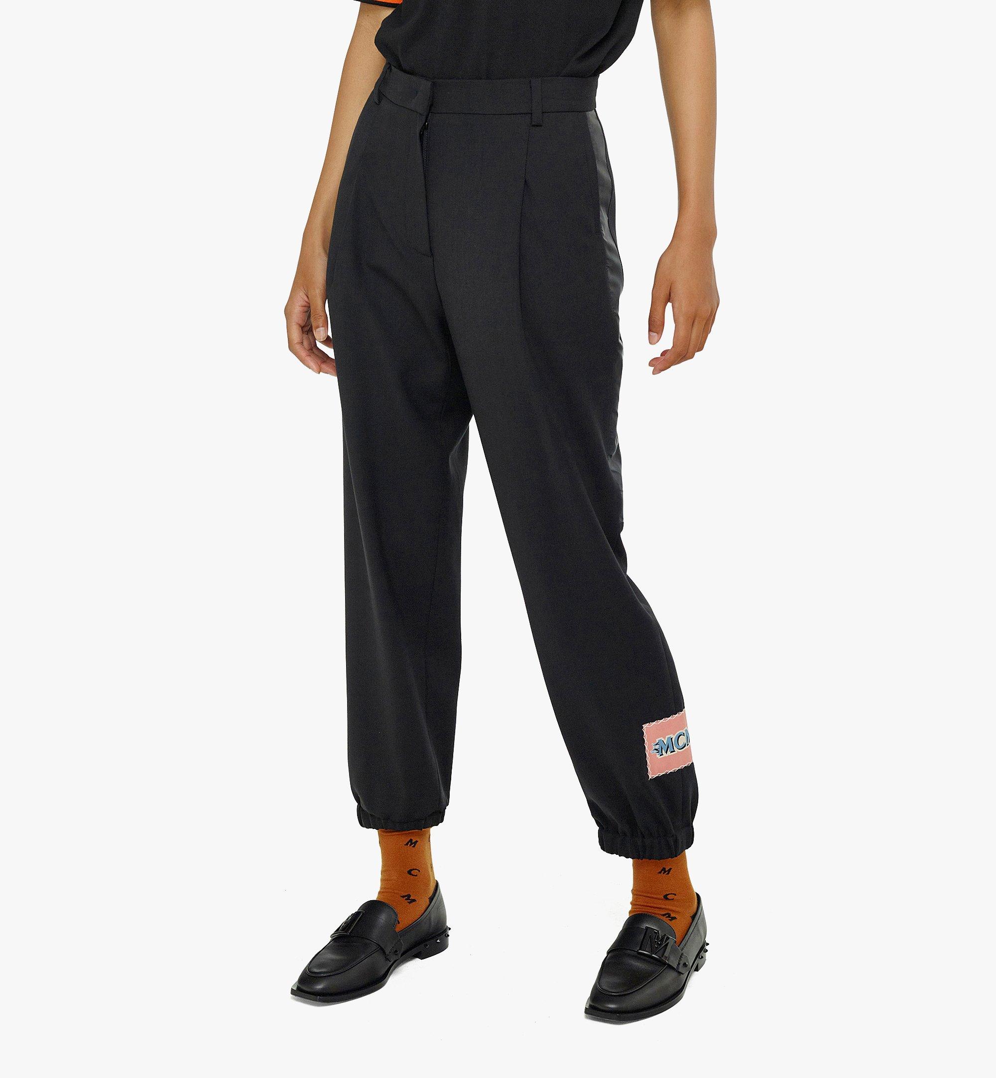 MCM Women’s Wool Jogging Pants Black MFPBAMM02BK038 ほかの角度から見る 2