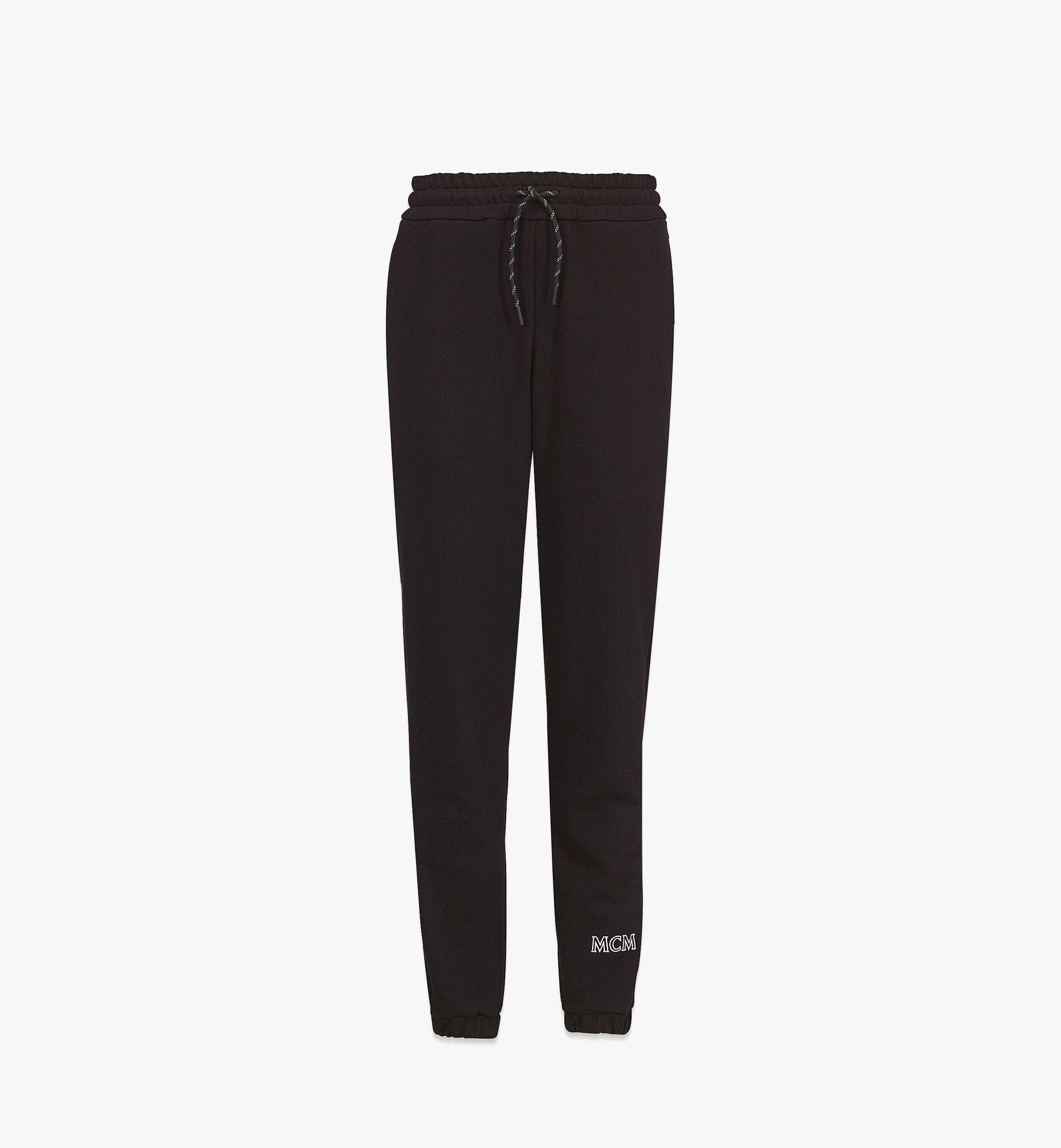 Medium Women’s MCM Essentials Logo Sweatpants in Organic Cotton Black ...