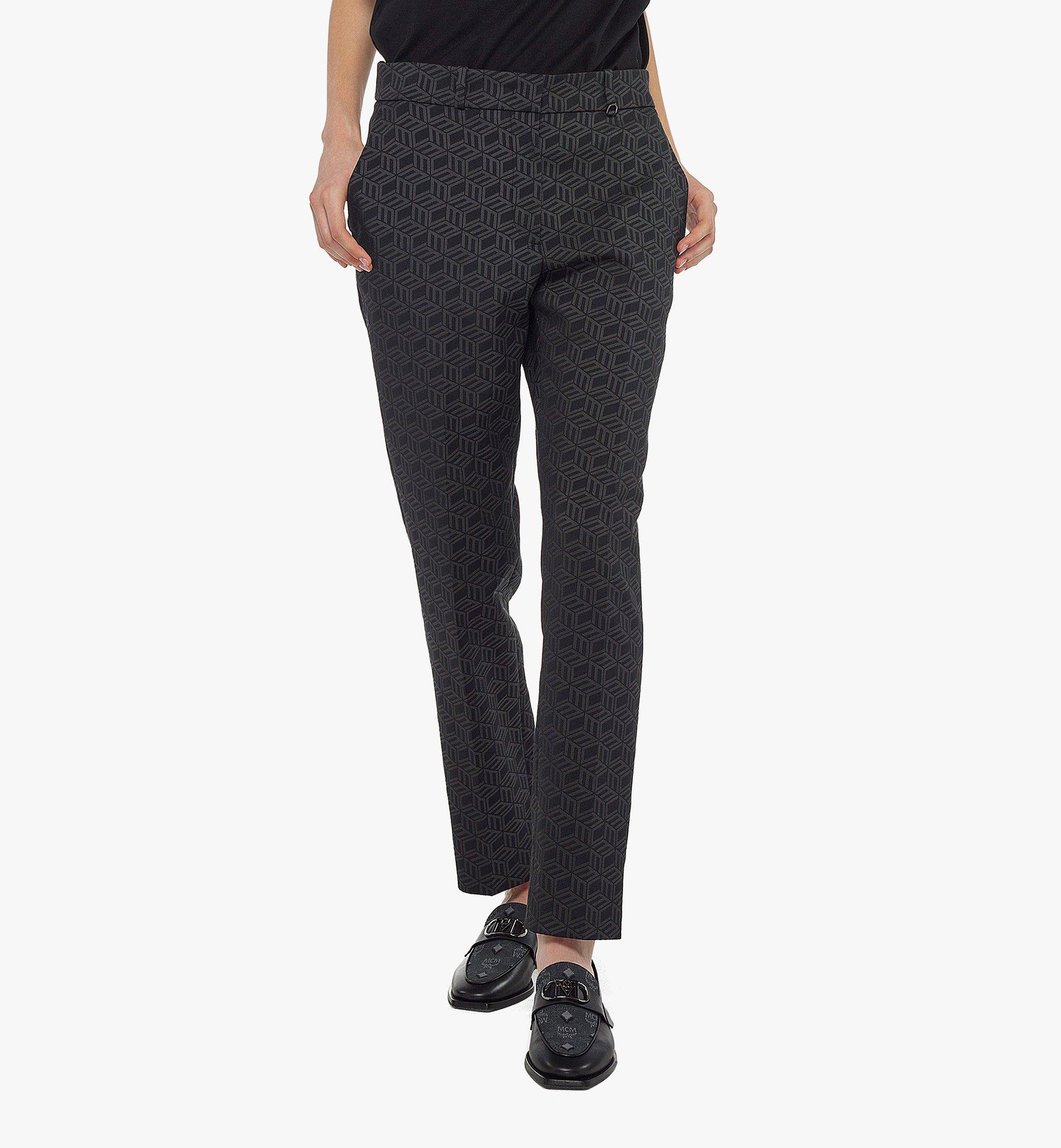 MCM Women’s MCMotor Cubic Jacquard Pants Black MFPCAMM03BK00M Alternate View 2