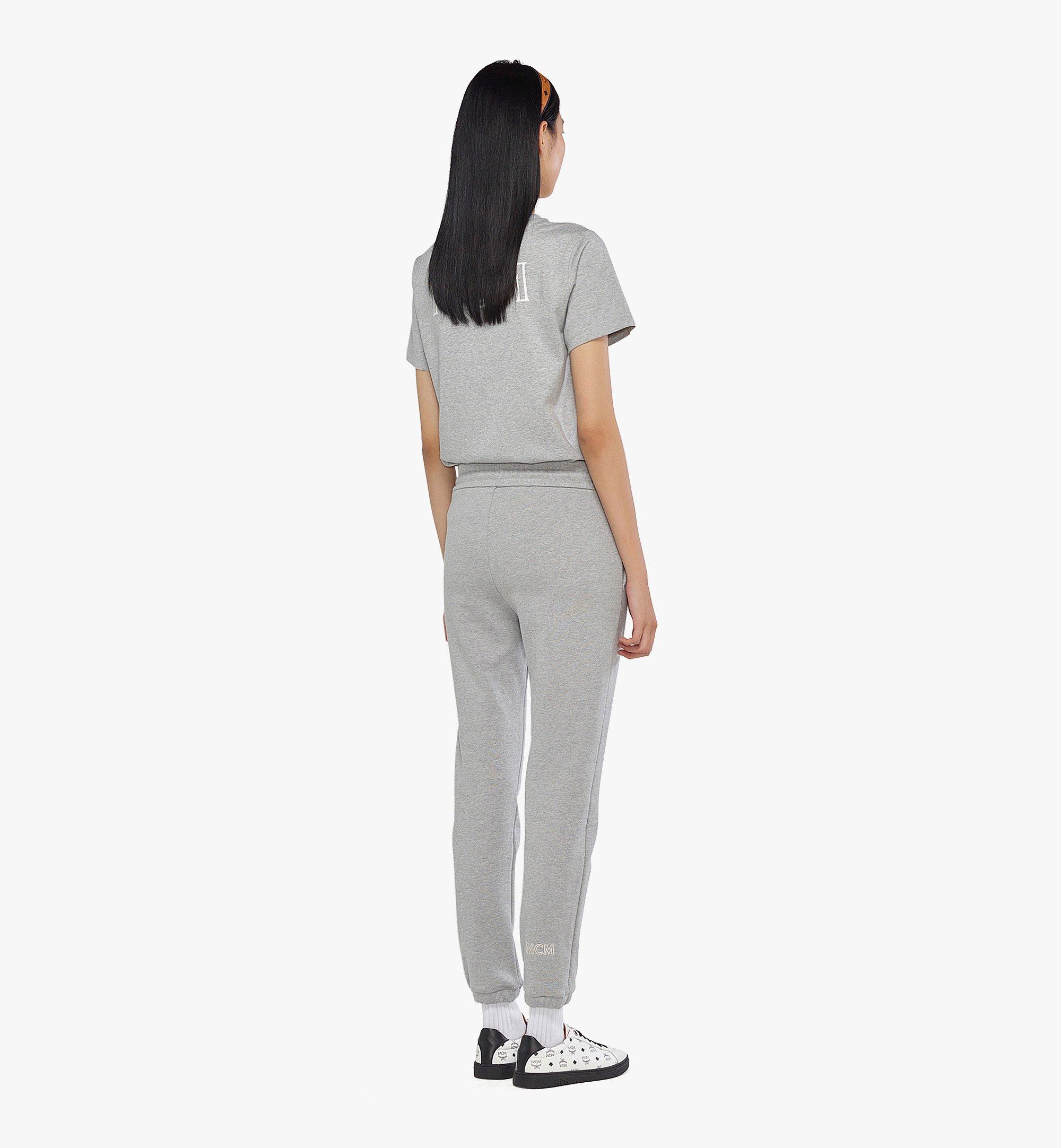 MCM MCM Essentials ウィメンズ ロゴ トラック パンツ - オーガニックコットン Grey MFPDSBC02EH00S ほかの角度から見る 2