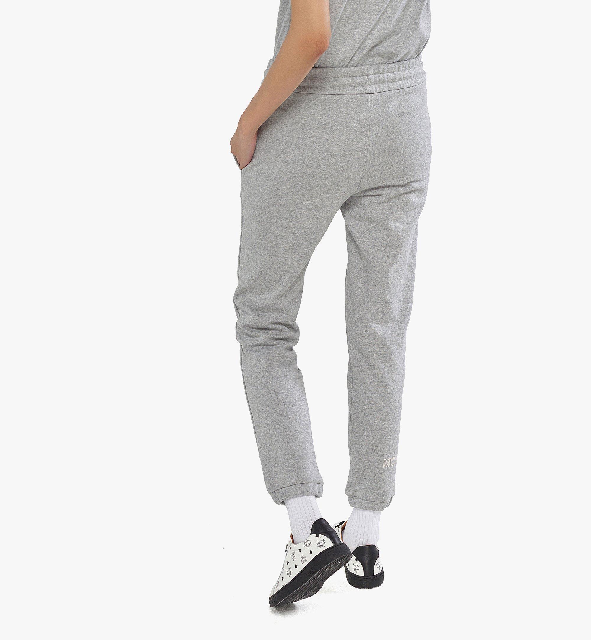 MCM MCM Essentials ウィメンズ ロゴ トラック パンツ - オーガニックコットン Grey MFPDSBC02EH00S ほかの角度から見る 3