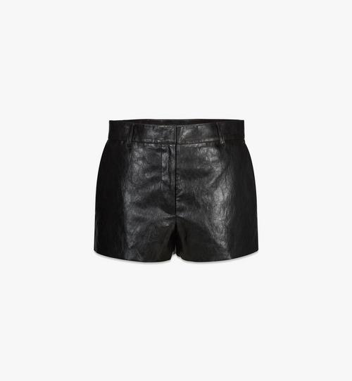 Shorts in Crushed Faux Leather