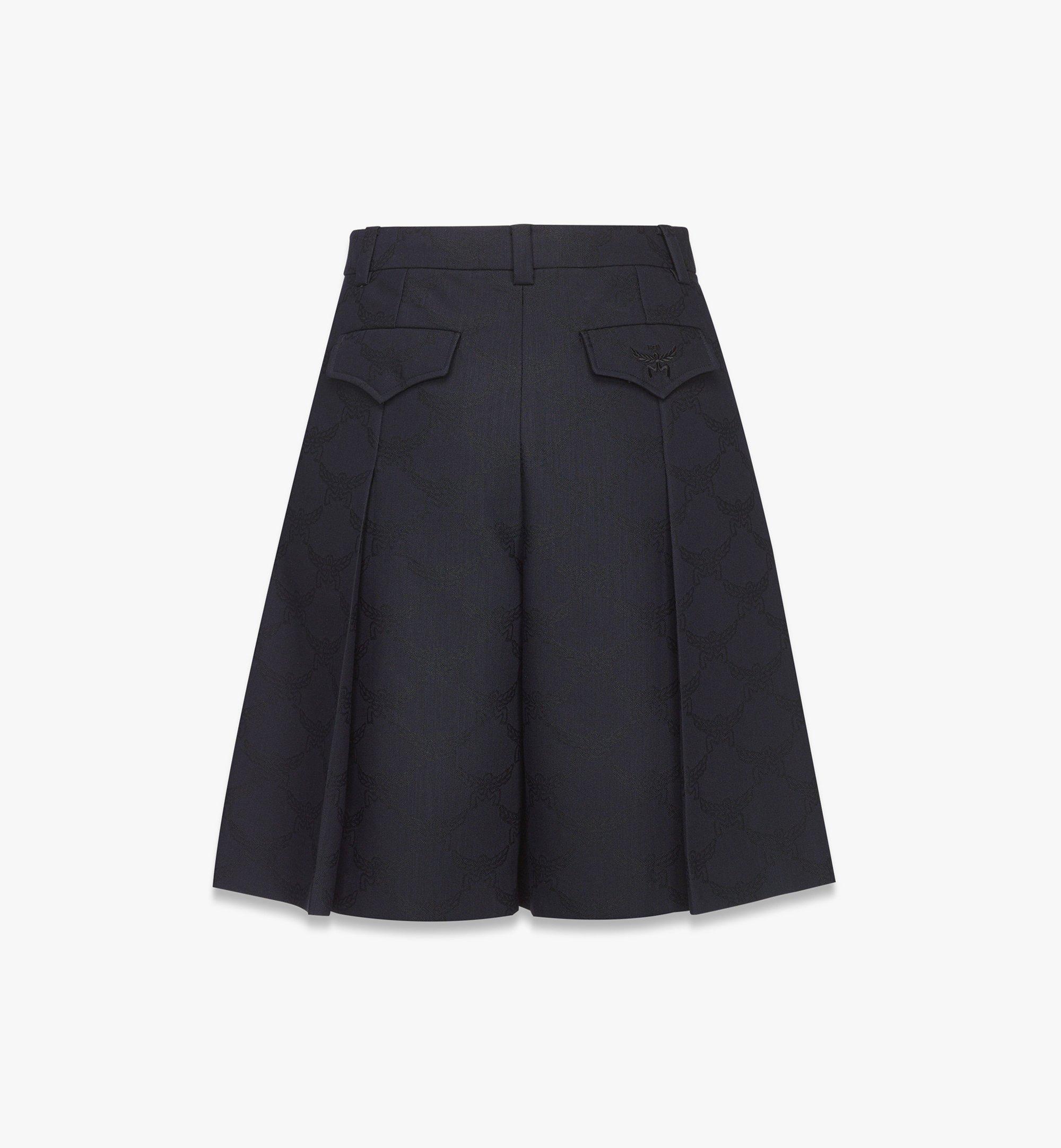 MCM Lauretos Wool Jacquard Shorts Blue MFPEAMM01VC040 Alternate View 1