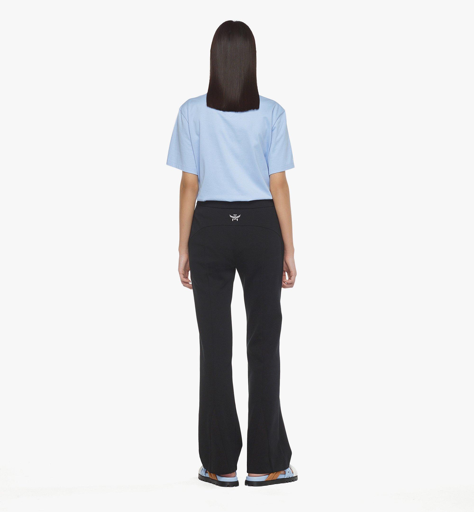 38 IT Logo Embroidered Ponte Pants Black MCM ®CN