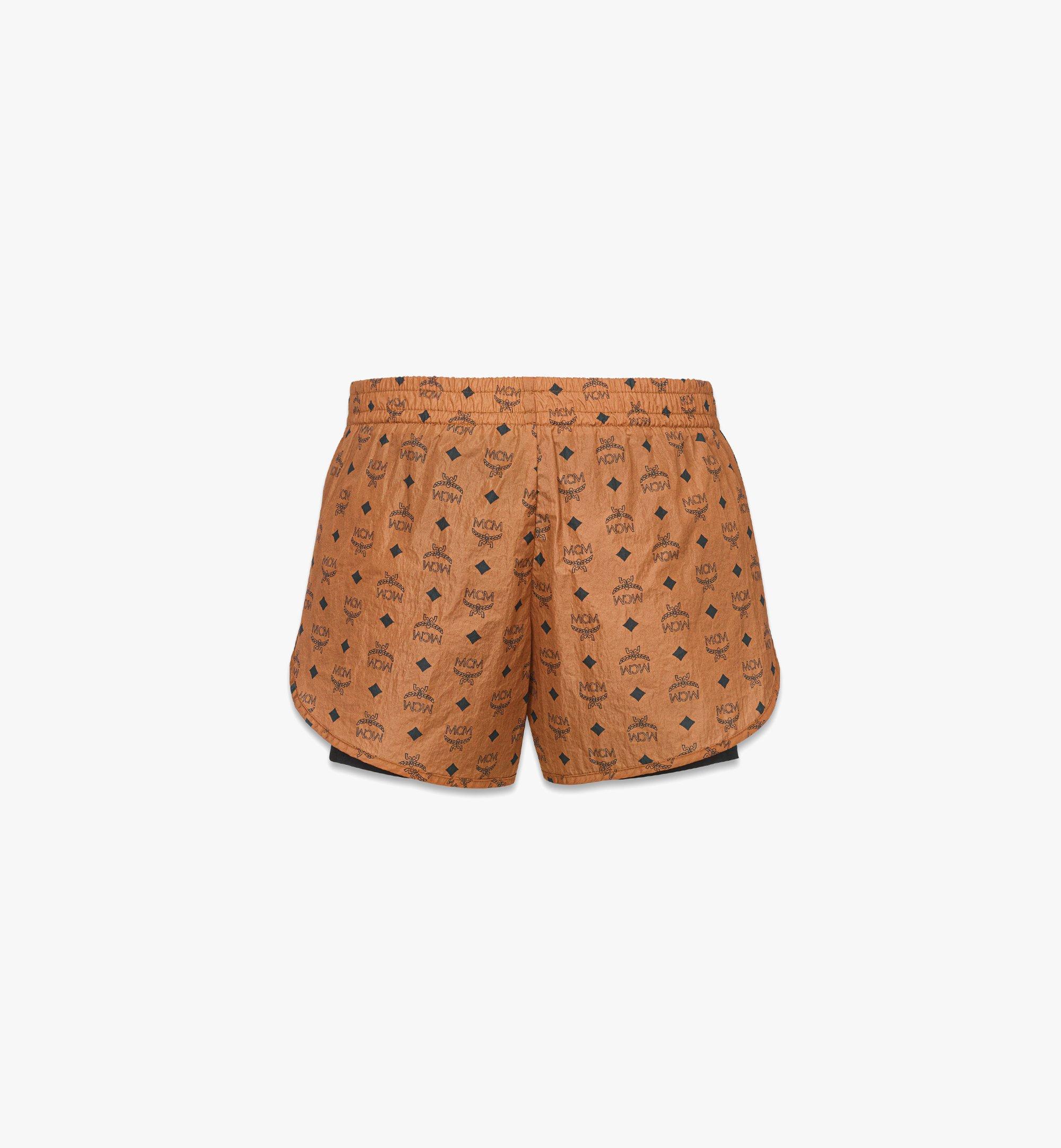 MCM Monogram Print Shorts in ECONYL® Cognac MFPFAMM01CO00S Alternate View 1