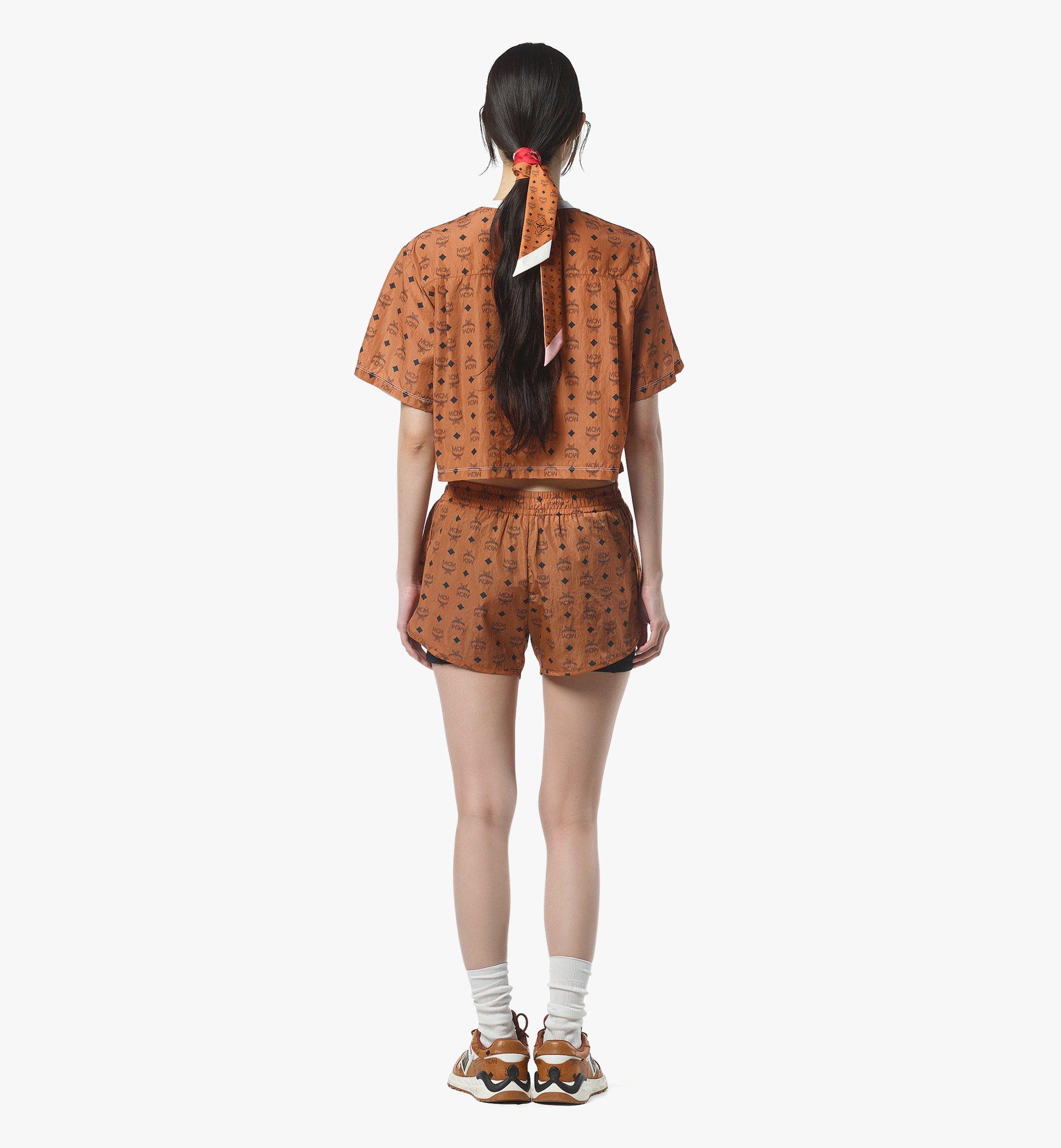 MCM Monogram Print Shorts in ECONYL® Cognac MFPFAMM01CO00S Alternate View 3