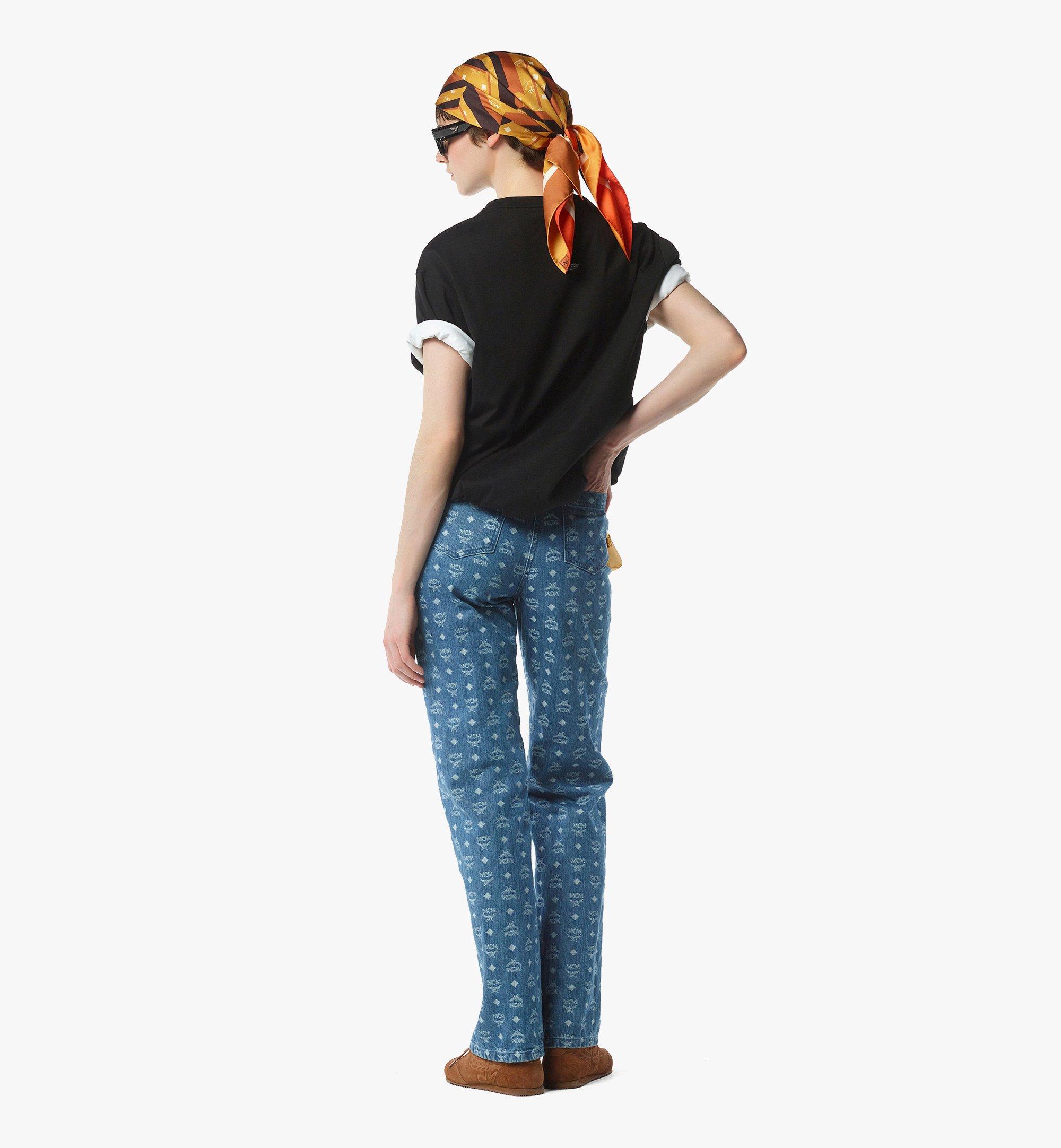MCM Monogram Jeans in Denim Jacquard  MFPFAMM04HD040 Alternate View 3