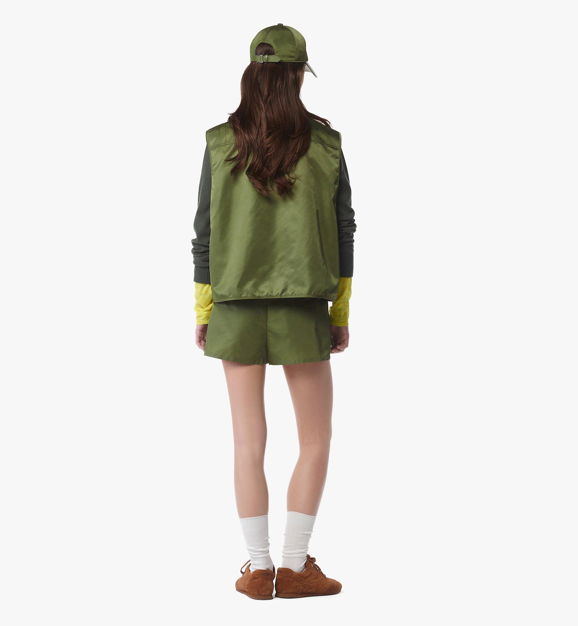 MCM ECONYL®尼龙及经典花纹印花皮革层叠裙裤 Green MFPFAMM05K800M 更多视角 3