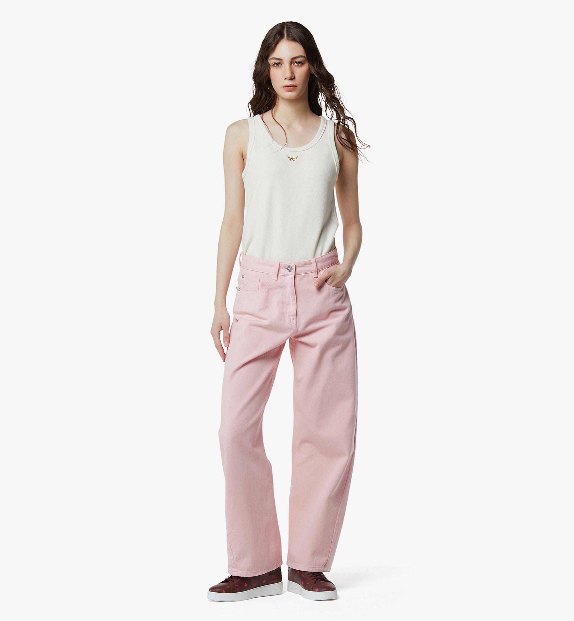 40 IT Washed Denim Jeans Pink | MCM ®US