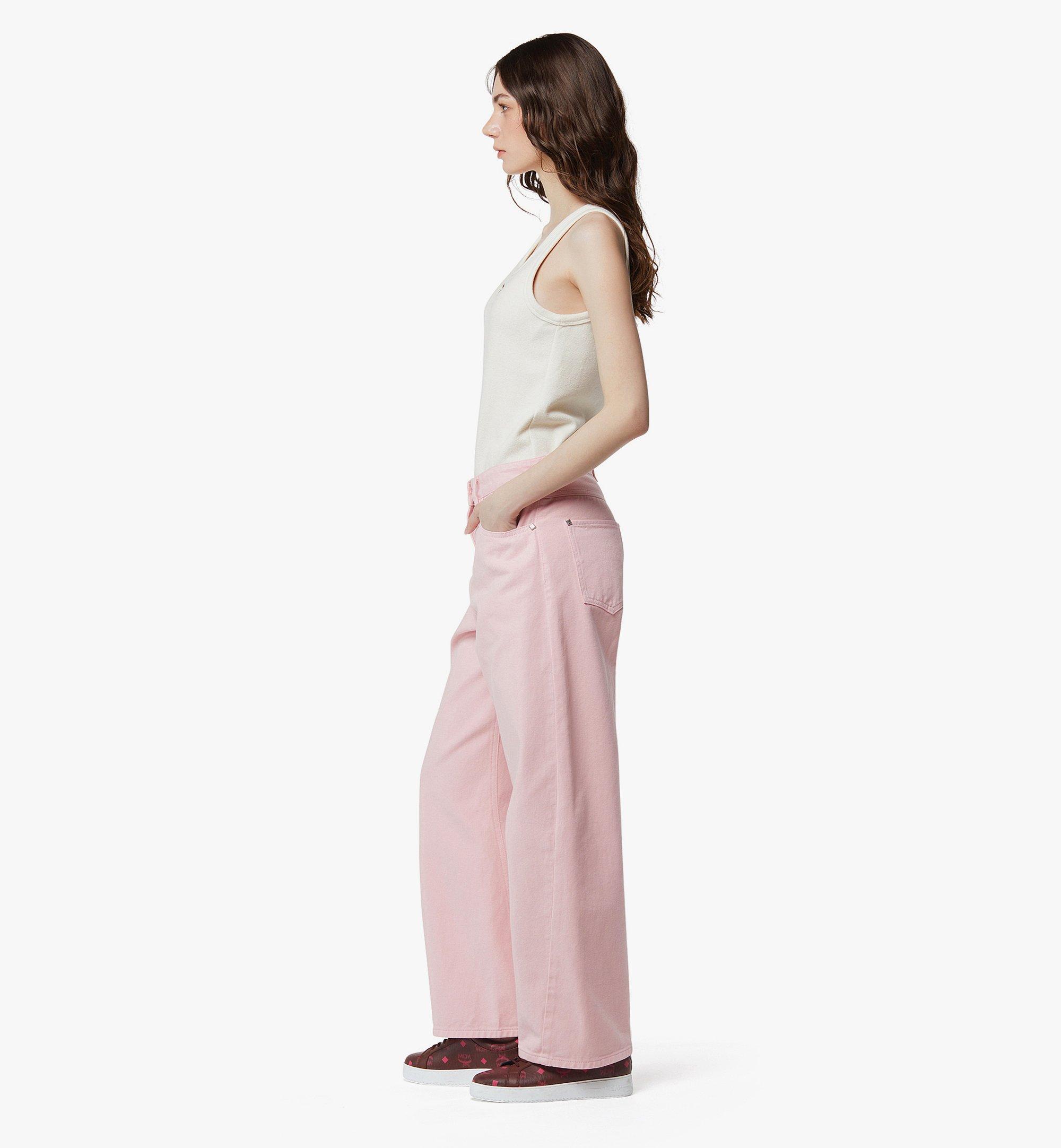 40 IT Washed Denim Jeans Pink | MCM ®US