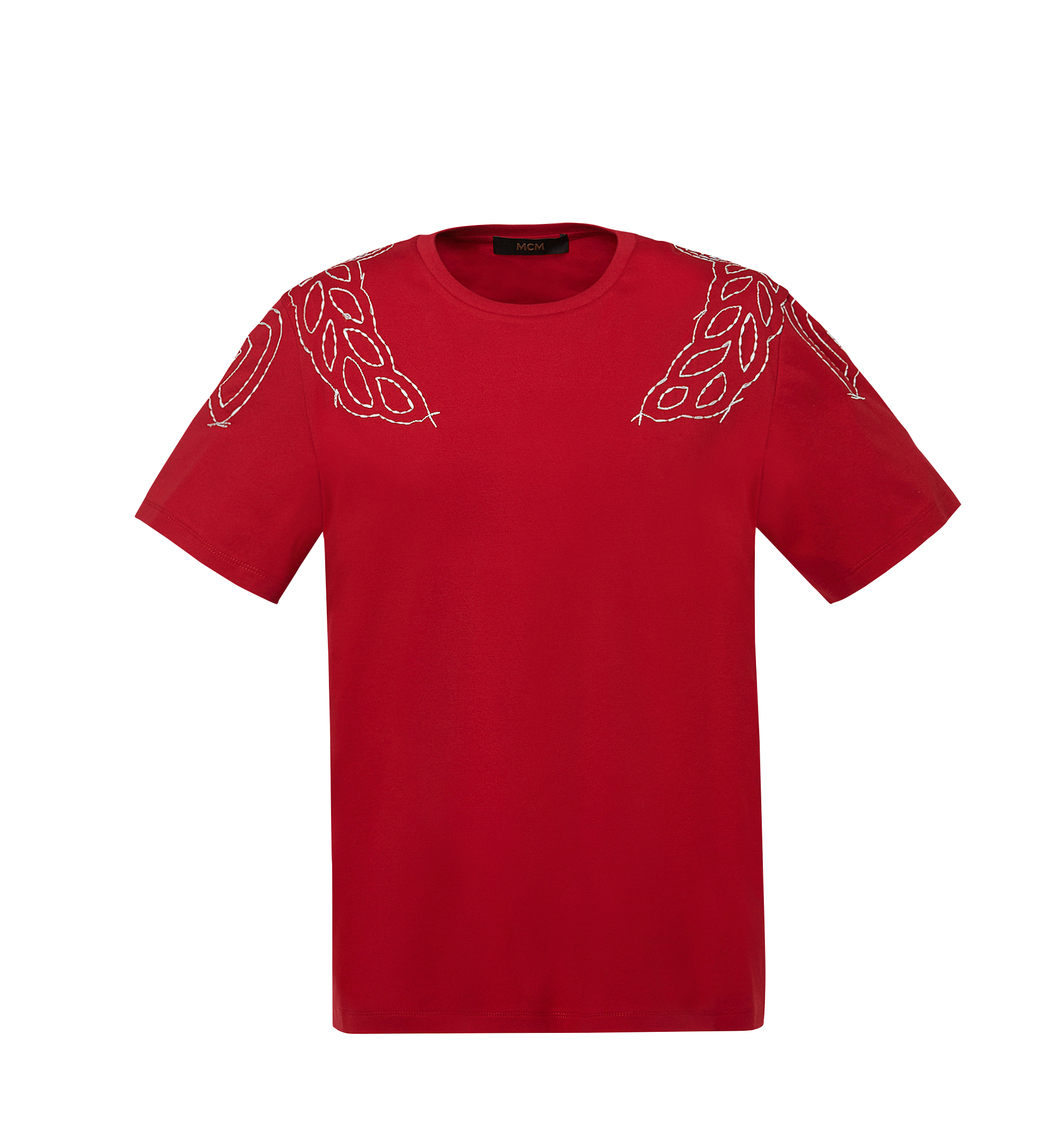 MCM Damen T-Shirt mit Lorbeer-Stickerei Red MFT8SMM22RU00L Noch mehr sehen 1