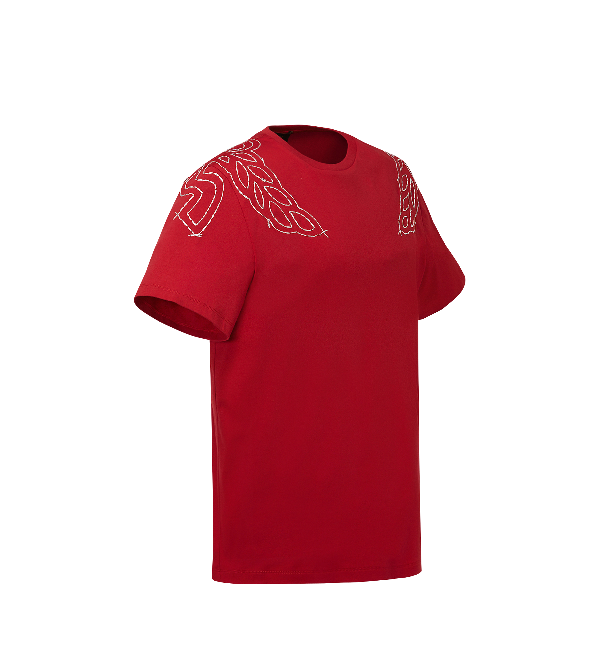 MCM Damen T-Shirt mit Lorbeer-Stickerei Red MFT8SMM22RU00L Noch mehr sehen 1