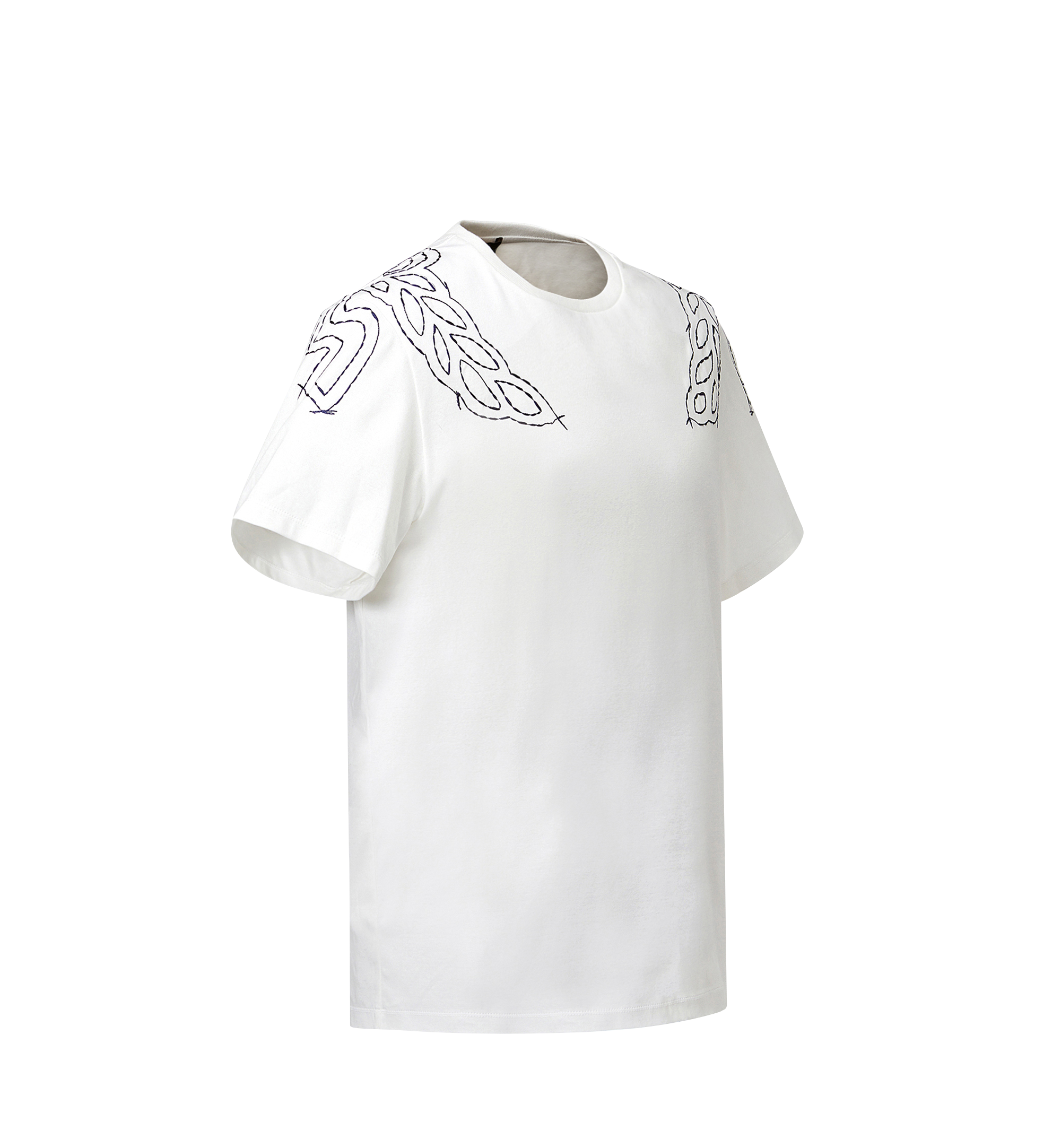 MCM Damen T-Shirt mit Lorbeer-Stickerei BEIGE MFT8SMM22WI00L Noch mehr sehen 1