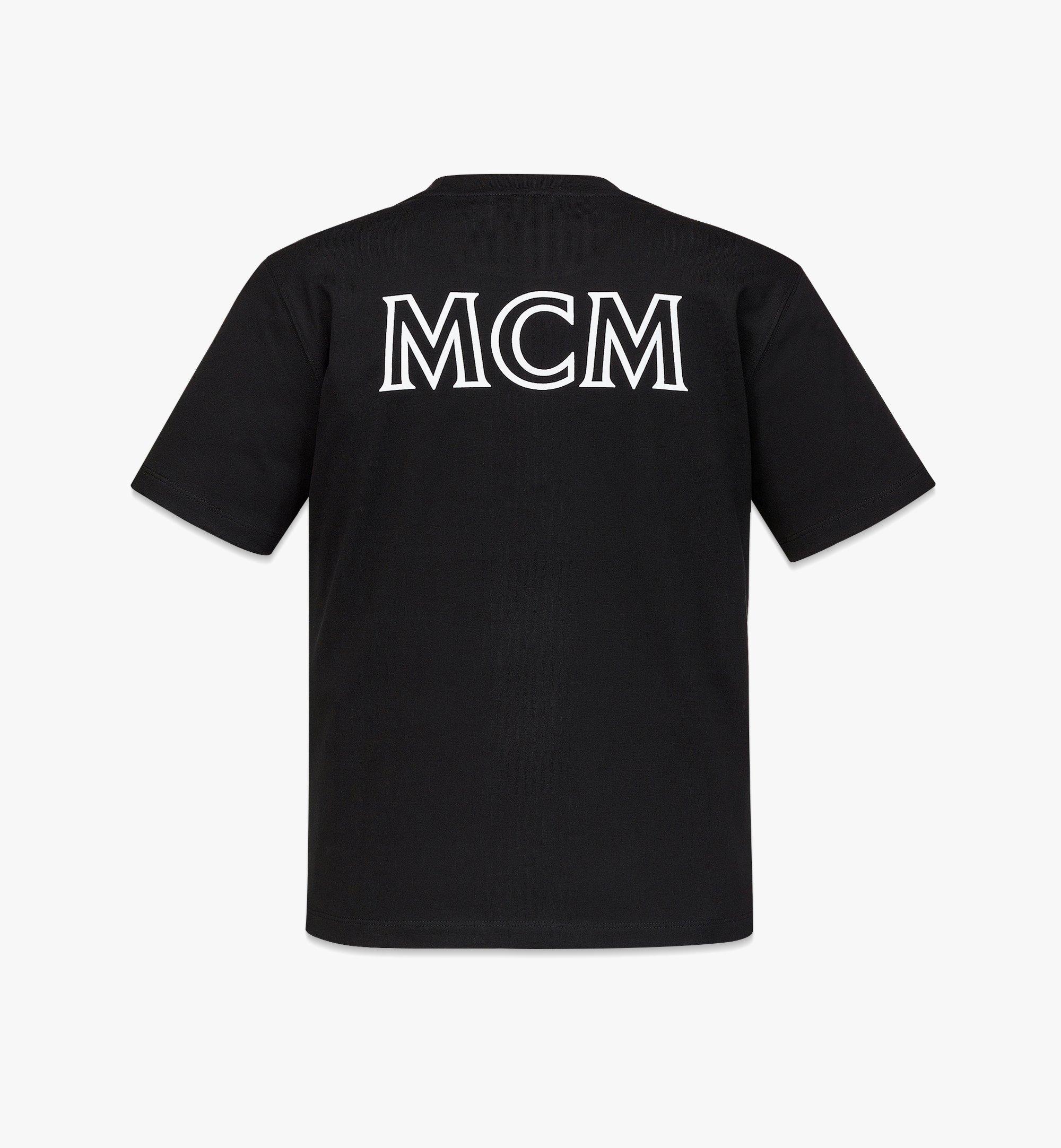 MCM 여성용 MCM 에센셜 오가닉 코튼 로고 티셔츠 Black MFTBABC01BK00L 다른 각도 보기 1