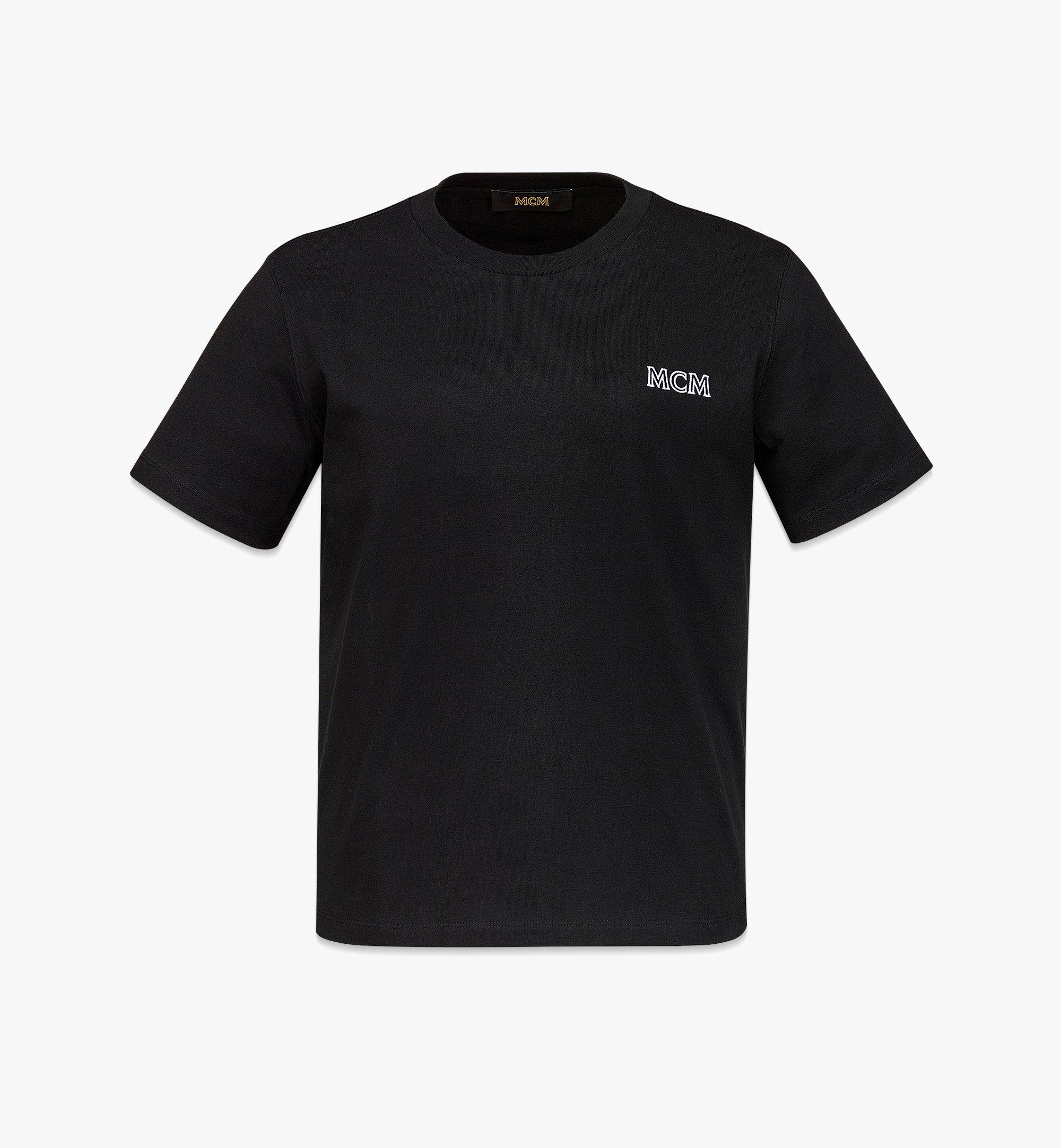 MCM 女士MCM Basics Logo棉T恤 Black MFTBABC01BK00S 更多视角 1
