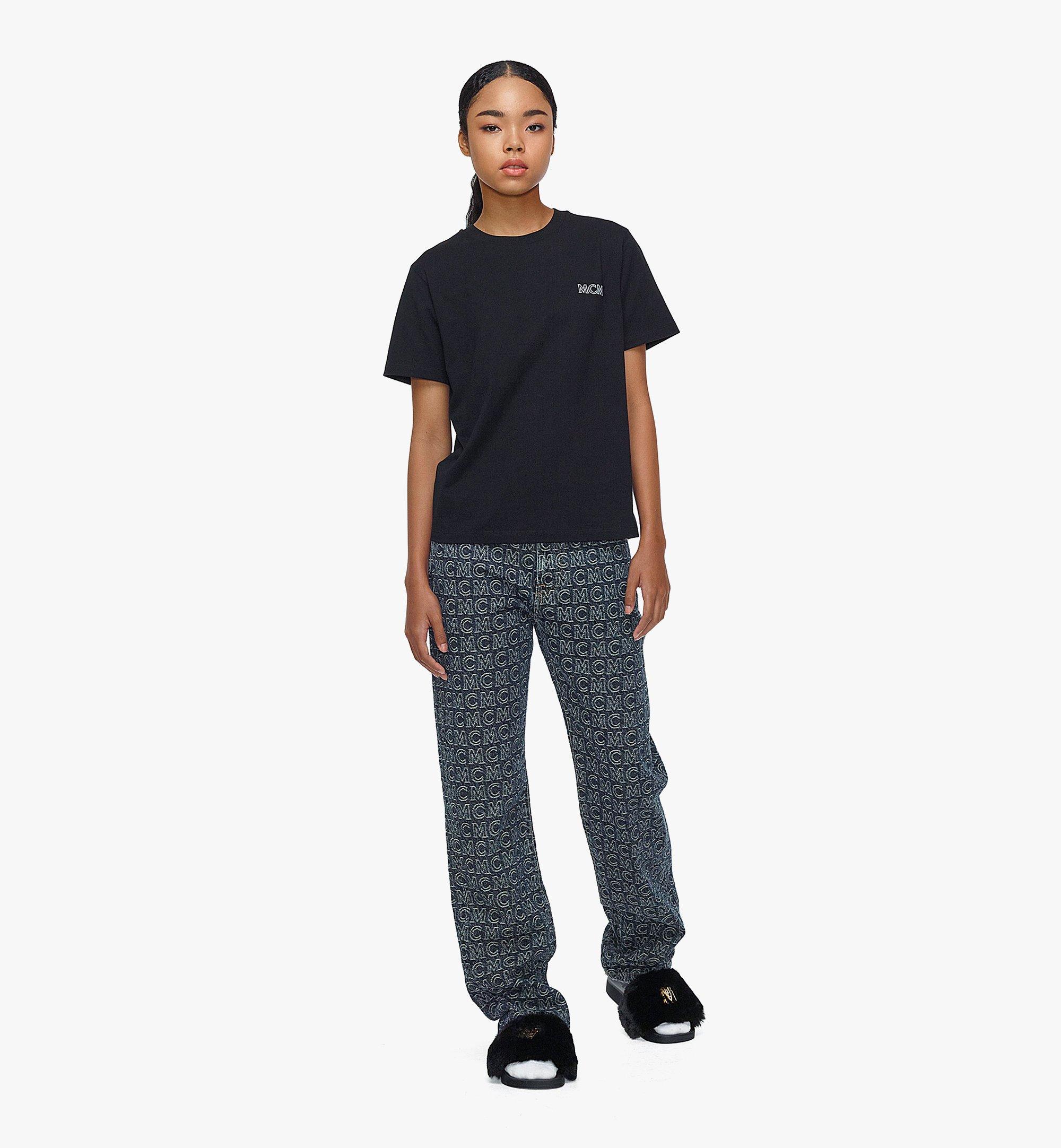 MCM 女士MCM Basics Logo棉T恤 Black MFTBABC01BK00S 更多视角 2