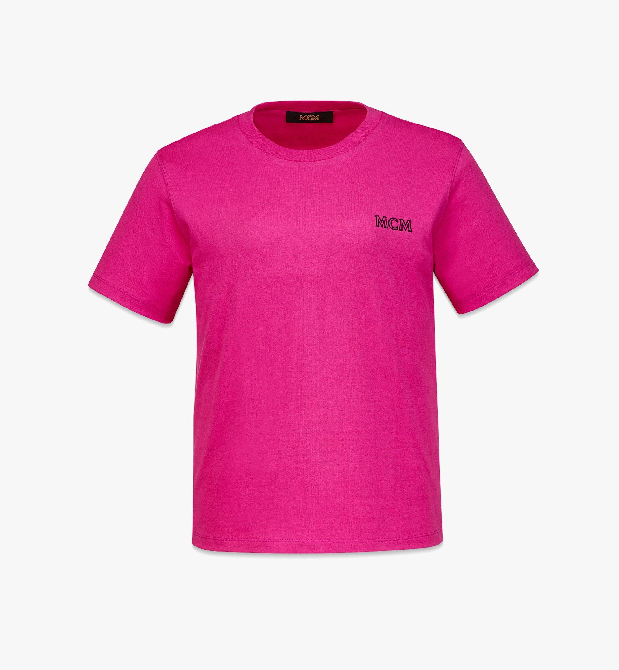 MCM Women’s MCM Essentials Logo T-Shirt in Organic Cotton Pink MFTBABC01QW00L Alternate View 1