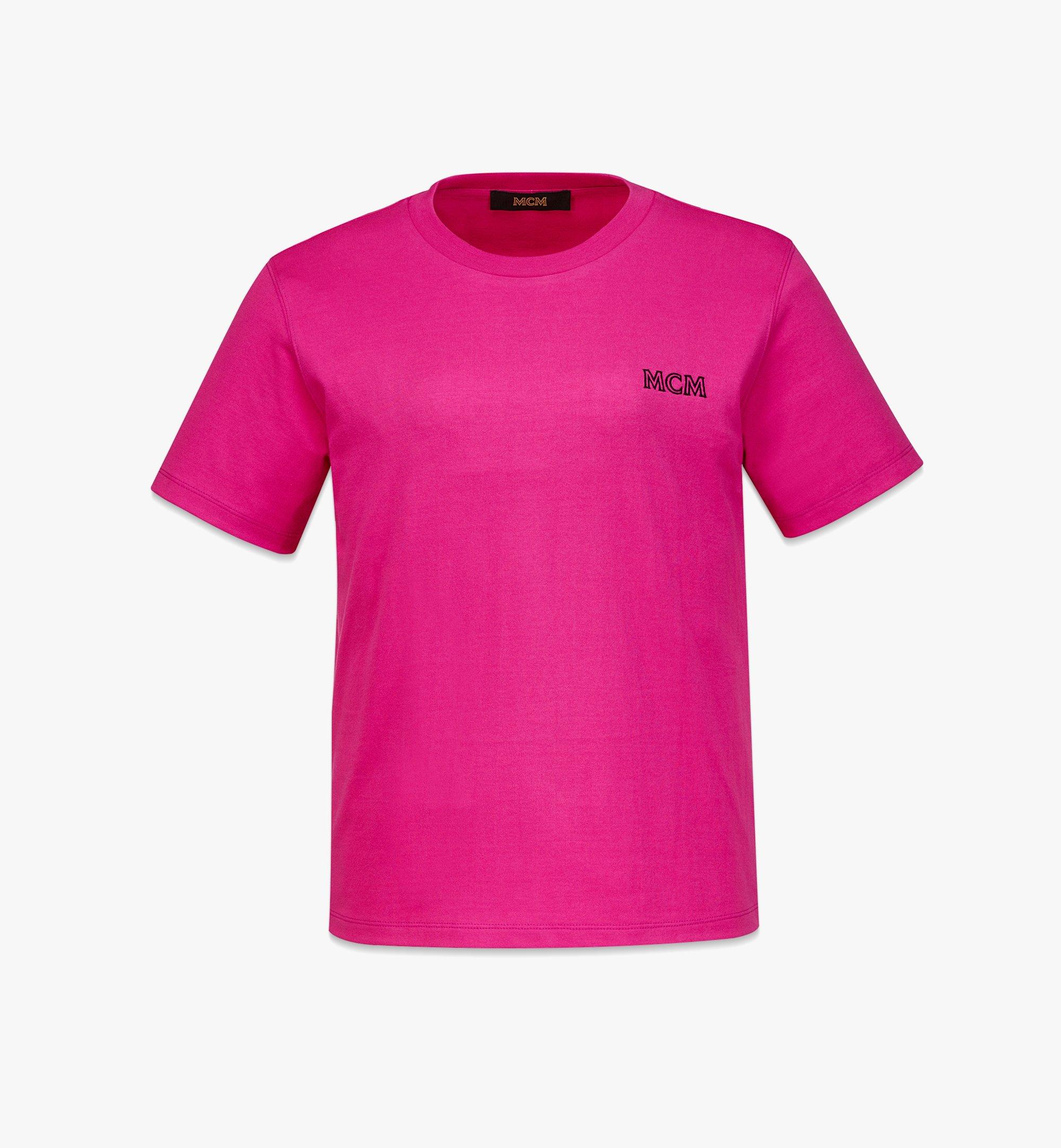 MCM Women’s MCM Essentials Logo T-Shirt in Organic Cotton Pink MFTBABC01QW00M Alternate View 1
