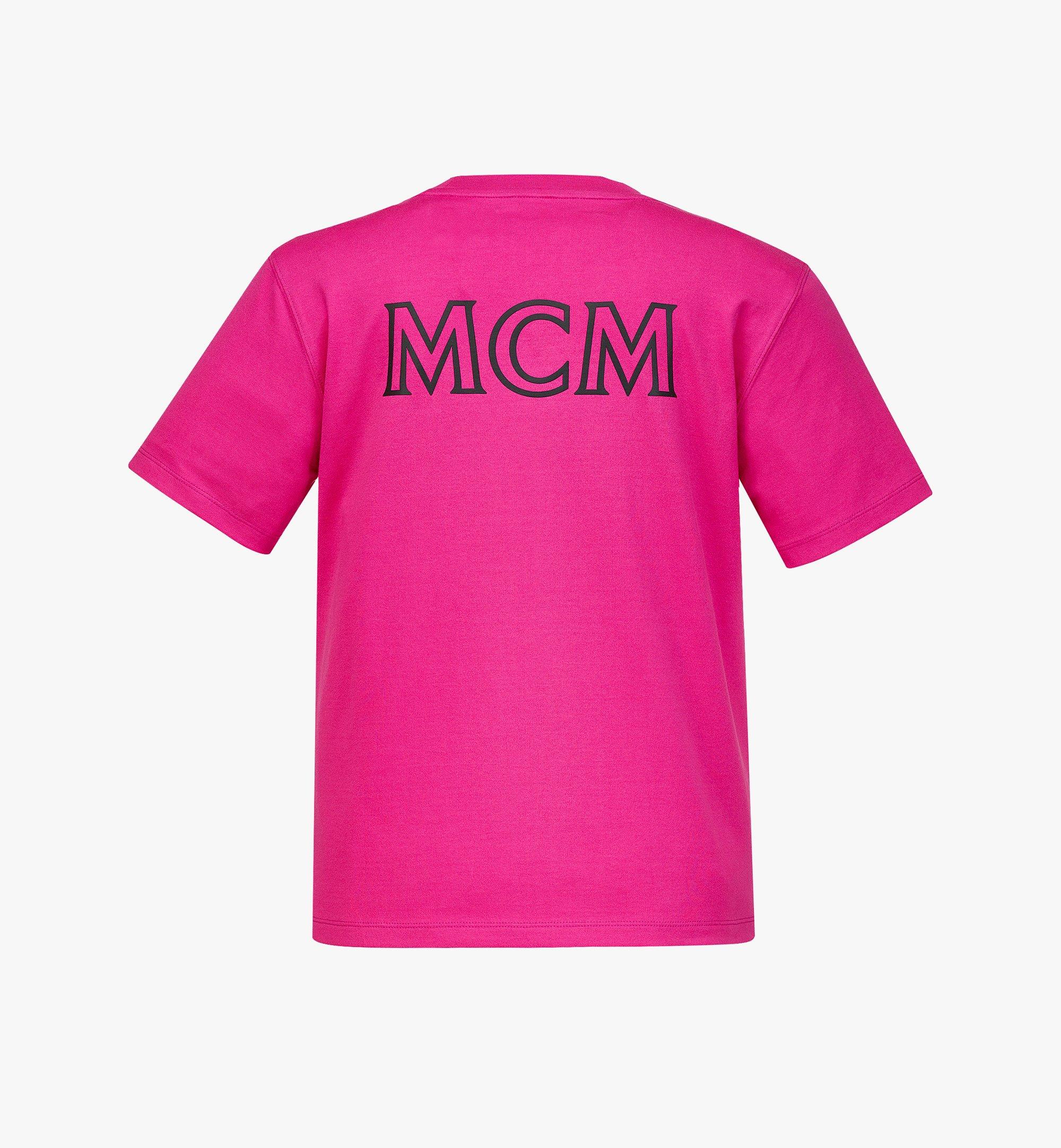 MCM Women’s MCM Essentials Logo T-Shirt in Organic Cotton Pink MFTBABC01QW00M Alternate View 1