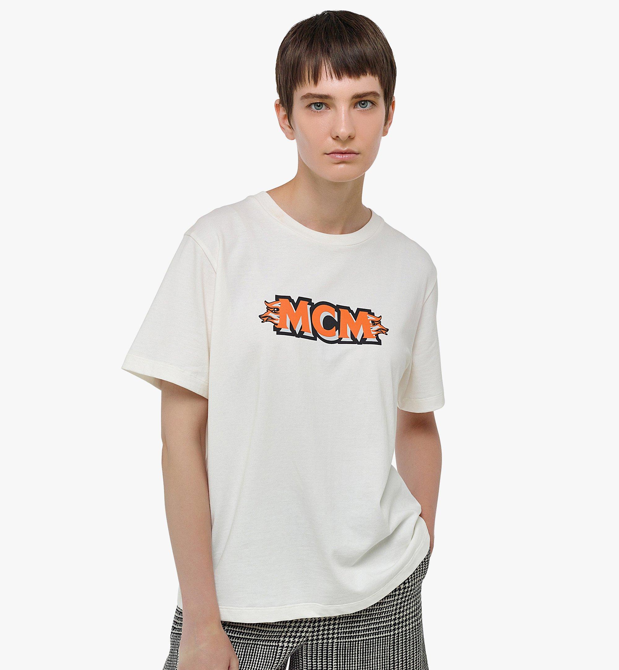 MCM 女士MCM Logo T恤 White MFTBAMM01WI0XS 更多视角 2