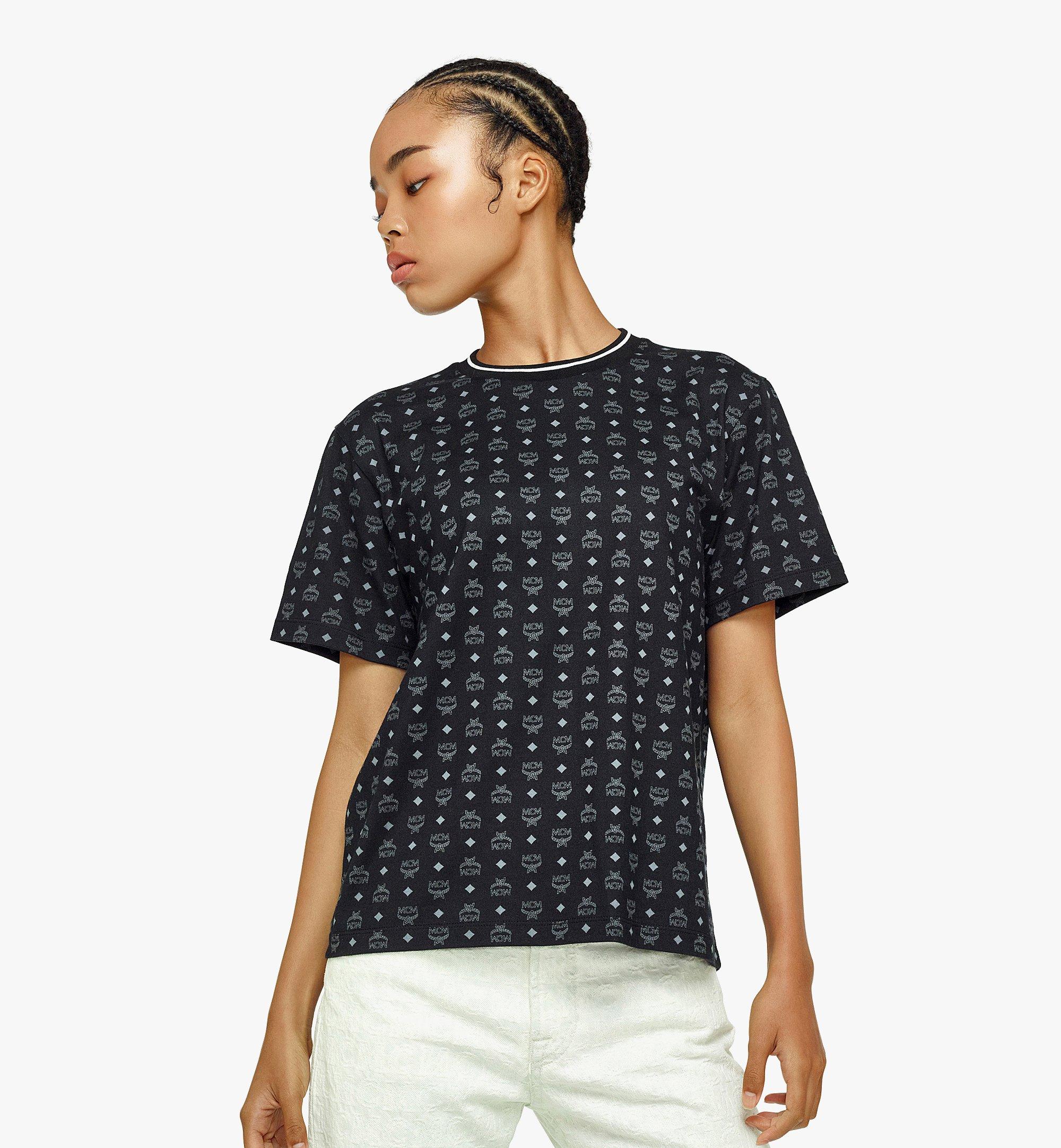 MCM Women’s Visetos Print T-Shirt Black MFTBAMM03BK00M 更多視圖 2