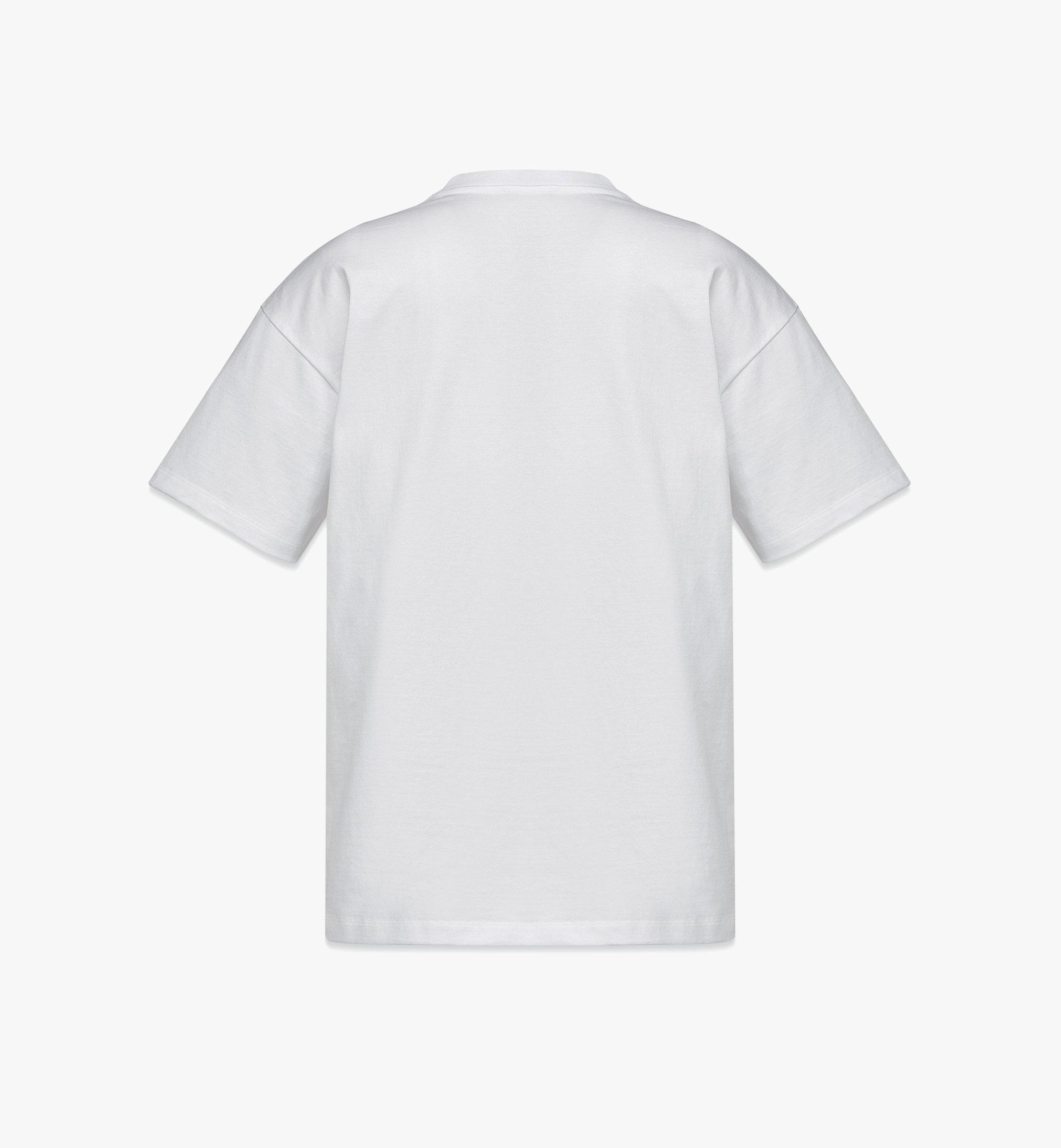 MCM Women’s MCM Sommer M Pup Print T-Shirt in Organic Cotton White MFTCAMM06WT00L 更多視圖 1