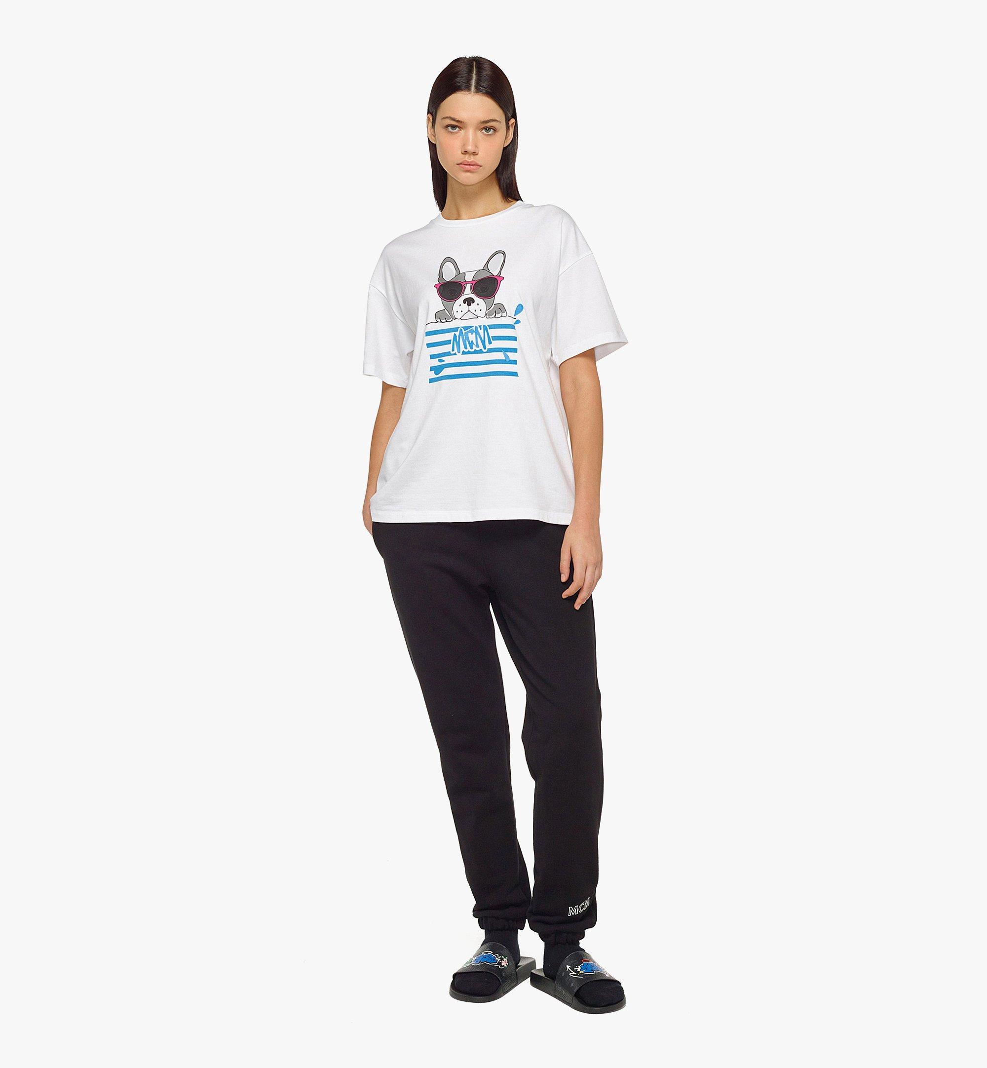 MCM T-Shirt MCM Sommer aus Bio-Baumwolle mit „M Pup“-Motiv für Damen White MFTCAMM06WT00L Noch mehr sehen 2