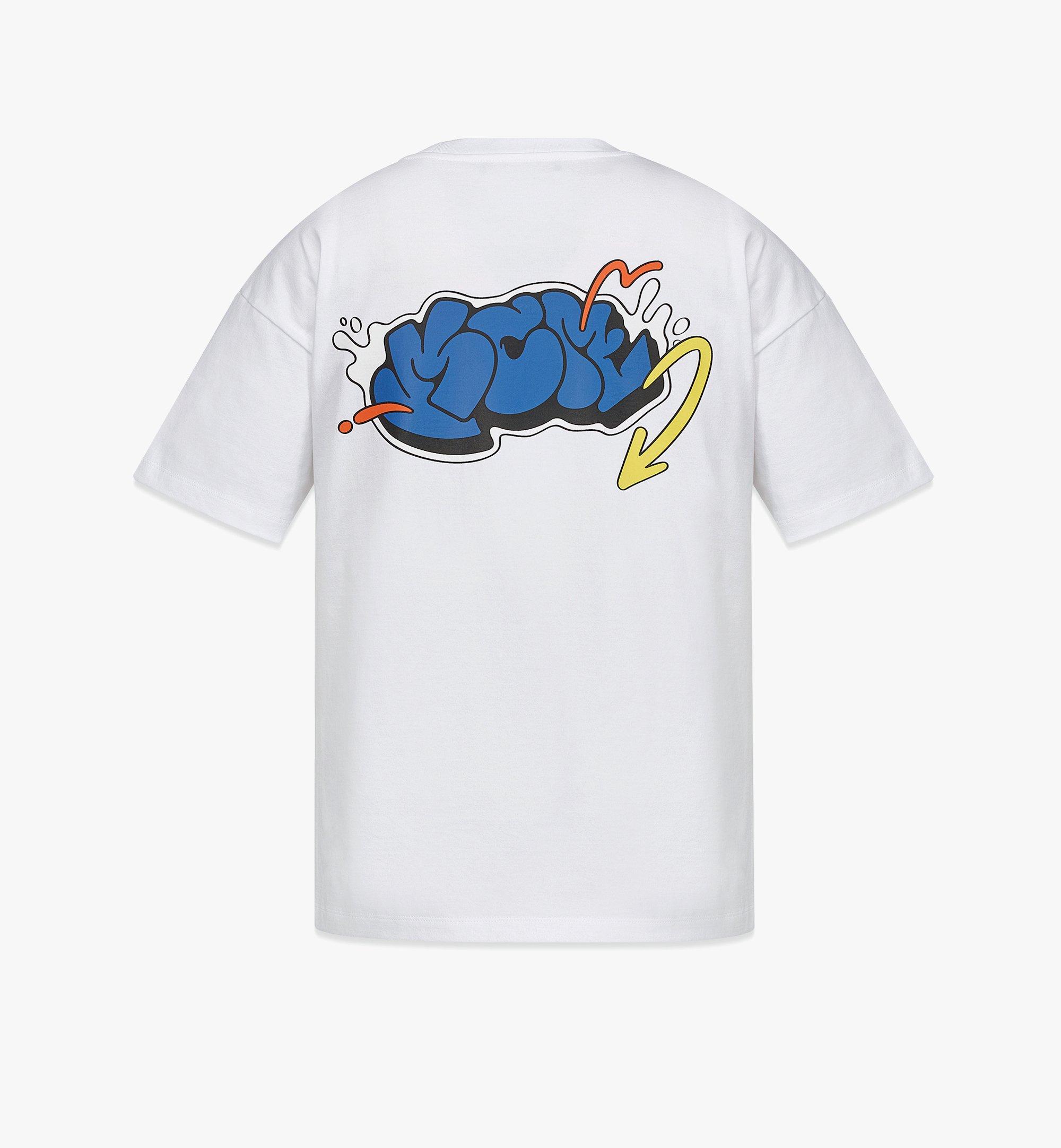 MCM Women’s Haru, Henry, Kaiser T-Shirt in Organic Cotton White MFTCAMM07WT0XS ほかの角度から見る 1