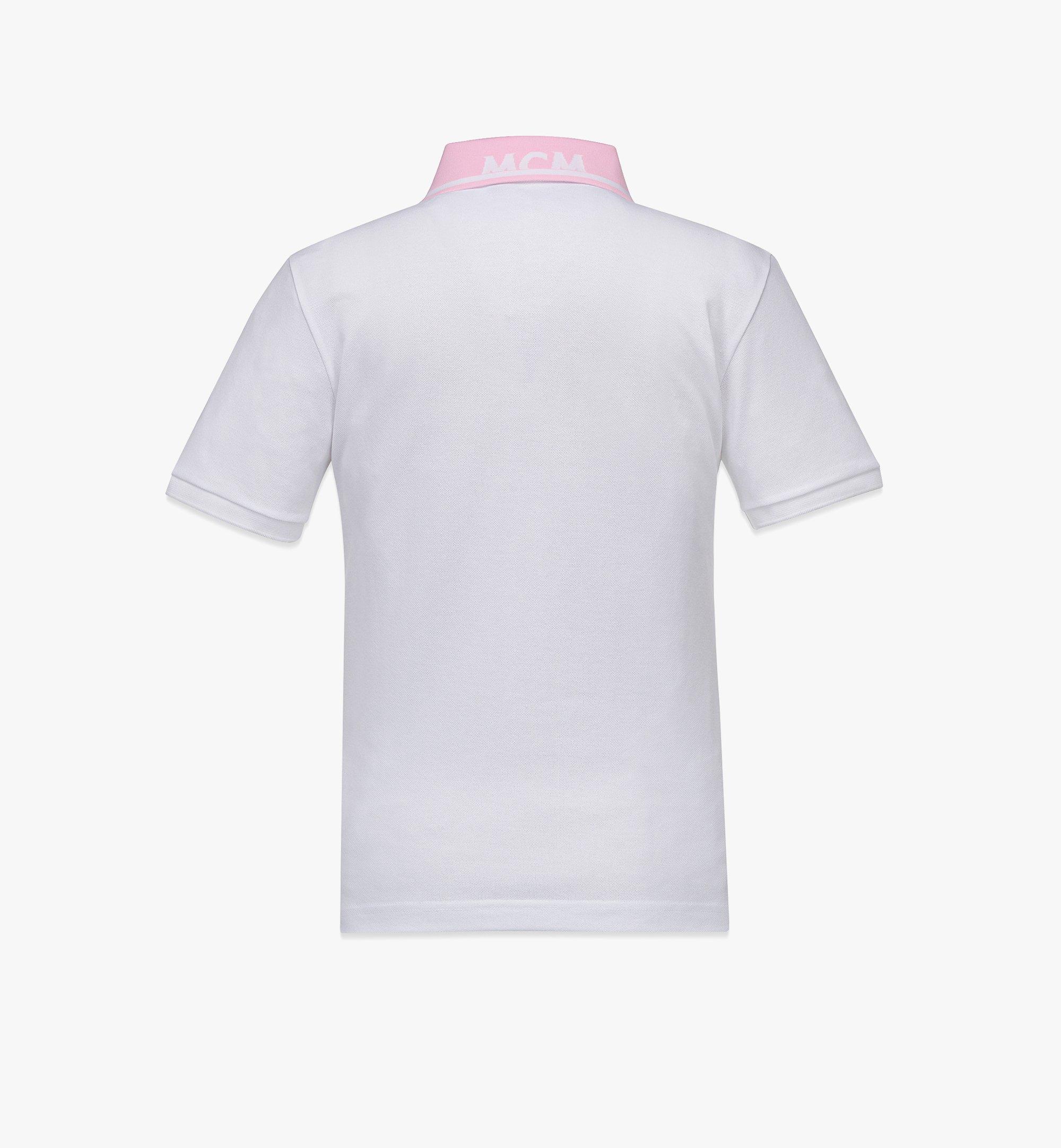 MCM Women’s Golf in the City Polo Shirt in Organic Cotton White MFTCAMM09WT00L Alternate View 1