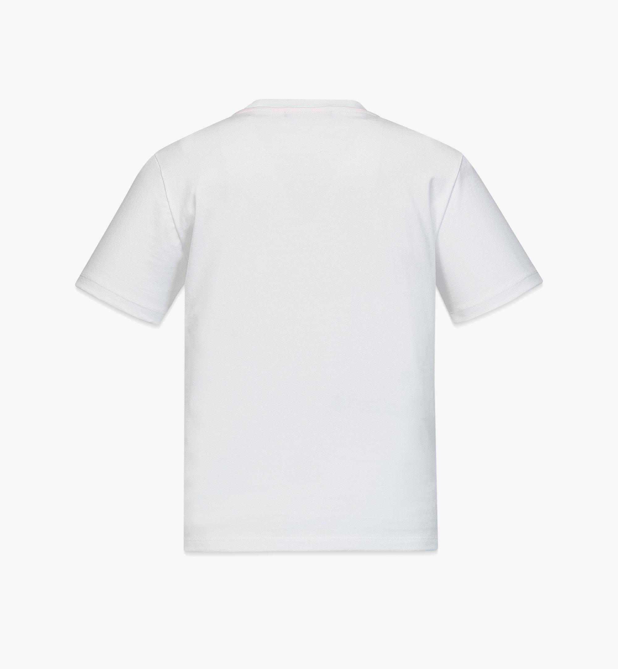 MCM Women’s Cubic Logo T-Shirt in Organic Cotton White MFTCSCK03WO00M Alternate View 1
