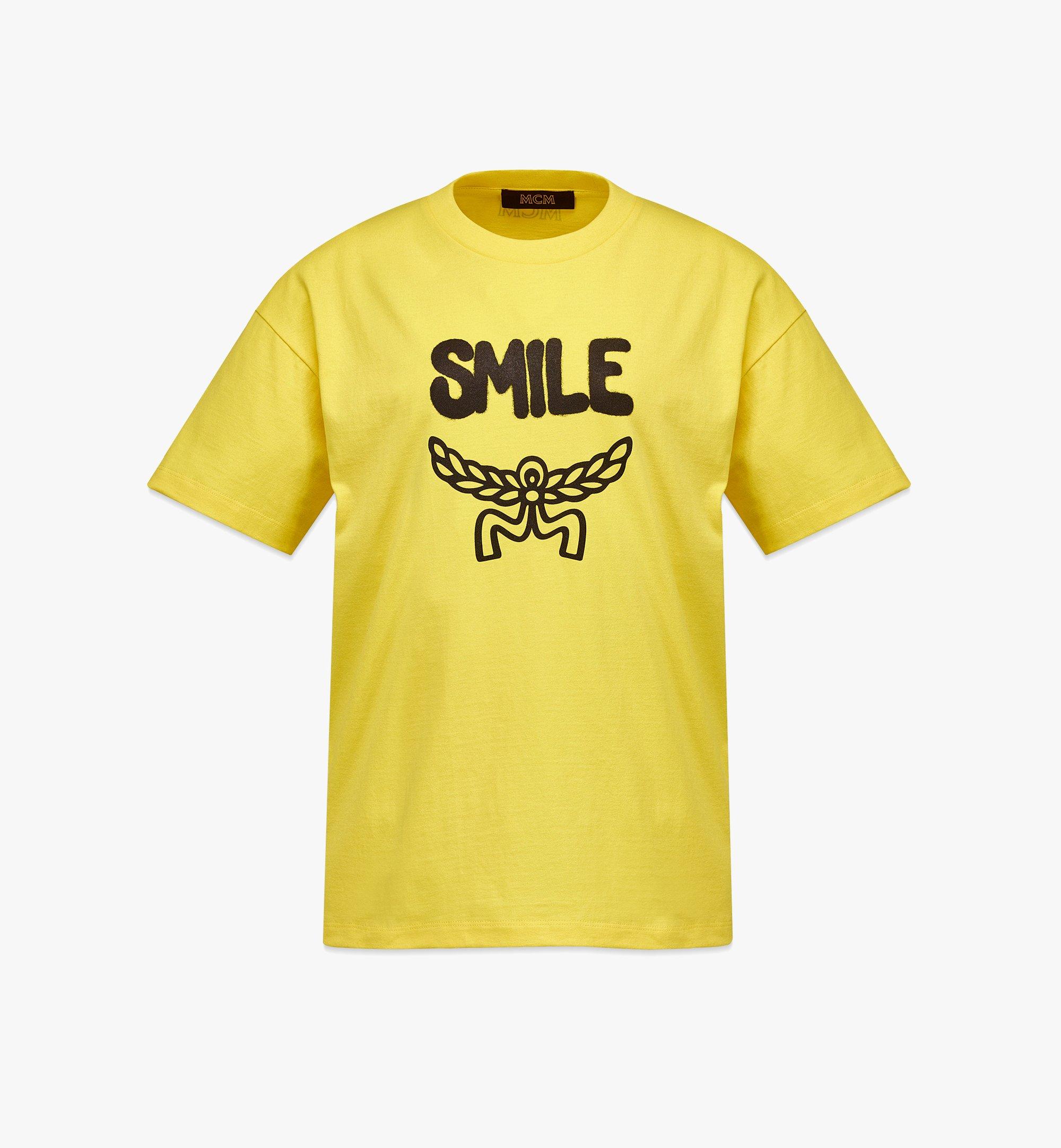 MCM Women’s MCM Collection Smile T-Shirt in Organic Cotton Yellow MFTCSMM02Y300L Alternate View 1