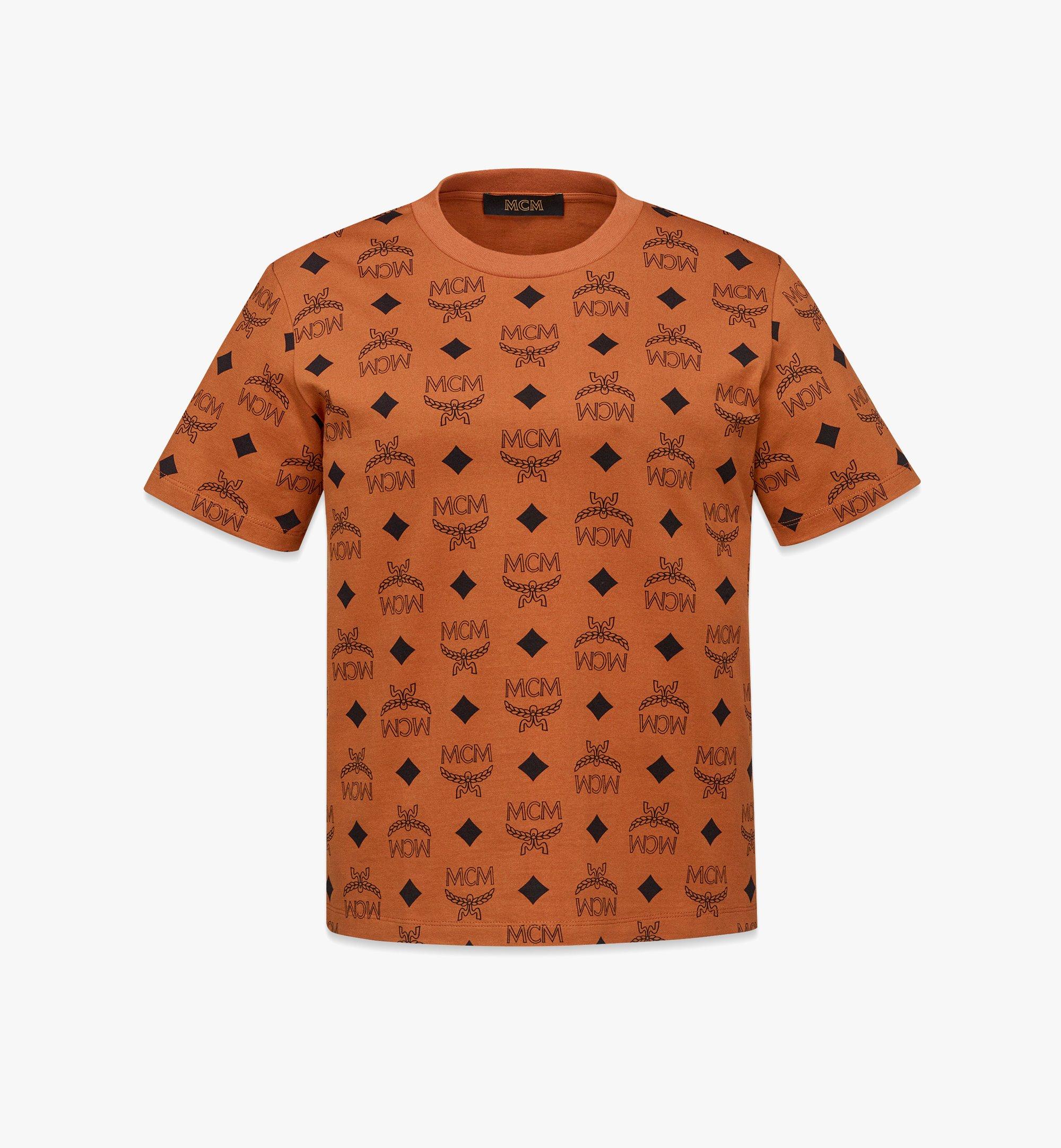 MCM T-shirt à imprimé Visetos Maxi en coton biologique Cognac MFTDAMM01CO00S Plus de photos 1