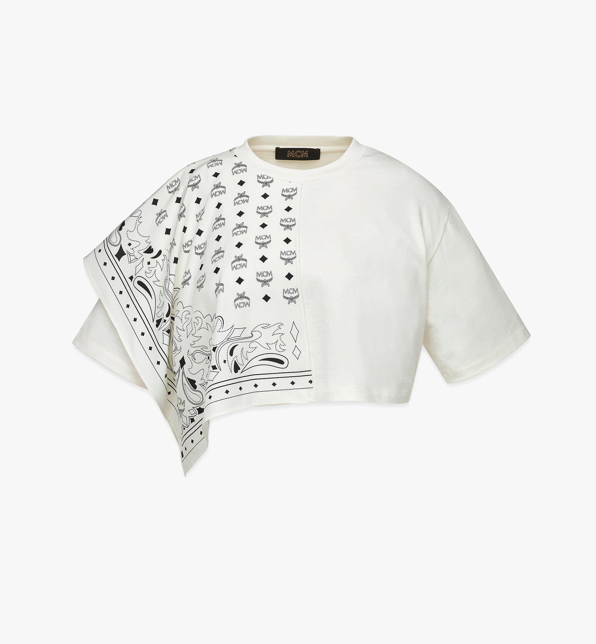 MCM クロップド バンダナ Tシャツ - オーガニックコットン White MFTDAMM02WG00M ほかの角度から見る 1