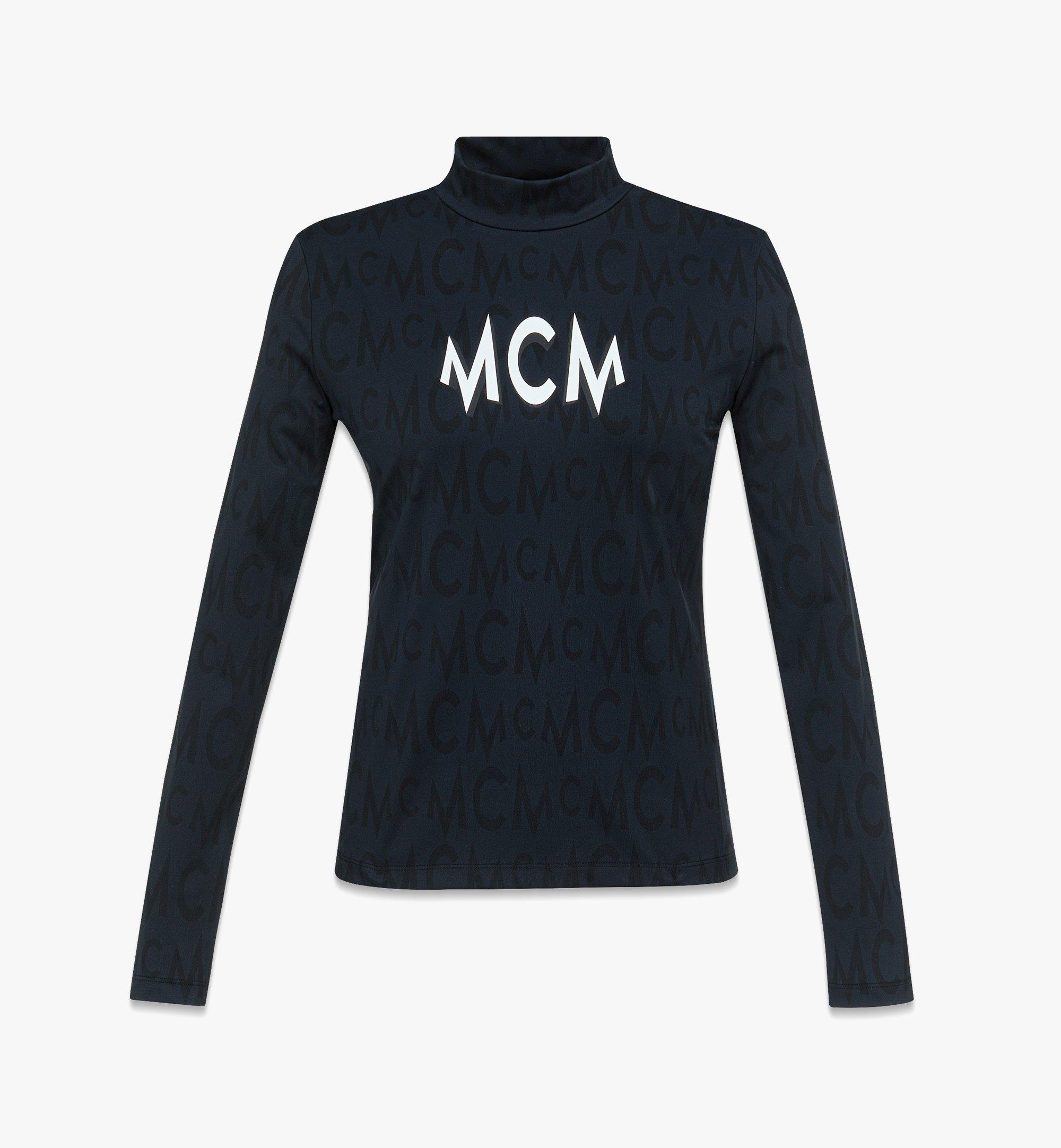 MCM T-shirt à manches longues monogrammé en nylon recyclé Black MFTDAMM06BK00L Plus de photos 1