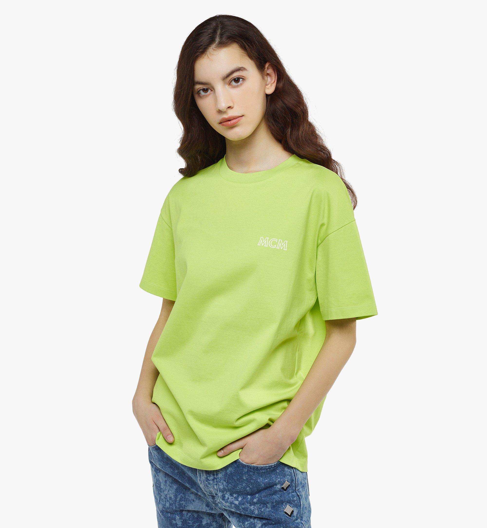 MCM 〈メタオーシャン〉ウィメンズ ロゴ Tシャツ - オーガニック コットン Green MFTDSMM04J700S ほかの角度から見る 2