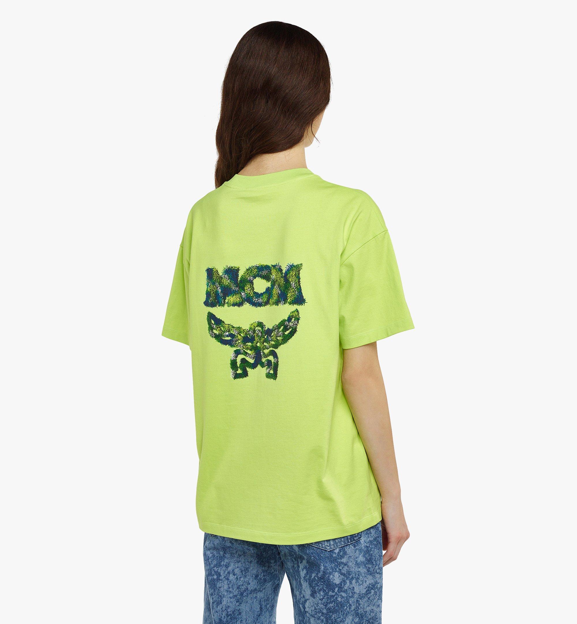 MCM 〈メタオーシャン〉ウィメンズ ロゴ Tシャツ - オーガニック コットン Green MFTDSMM04J700S ほかの角度から見る 3