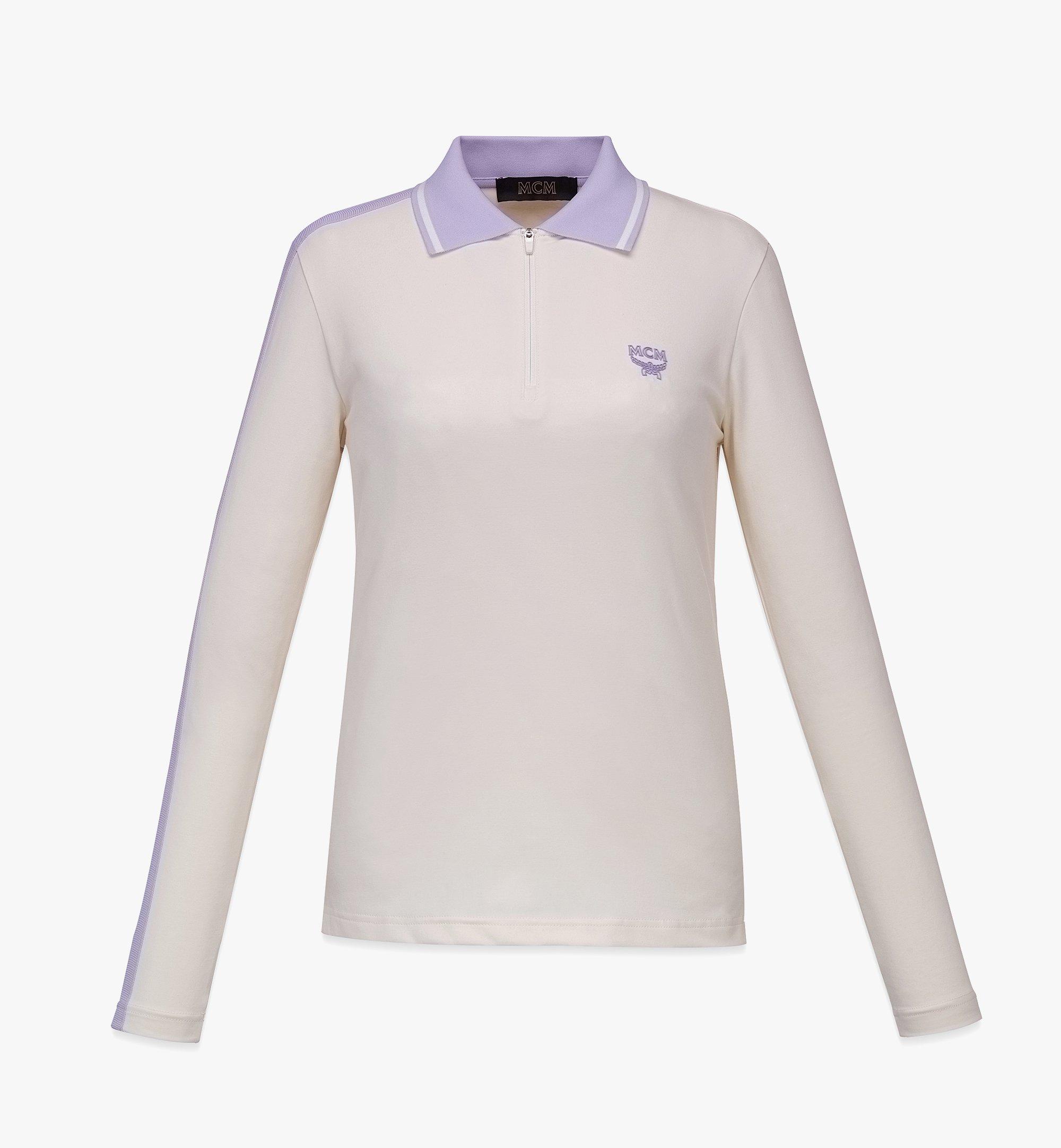 MCM Women’s Golf in the City Long Sleeve Polo Shirt White MFTDSMM09WC00M Alternate View 1