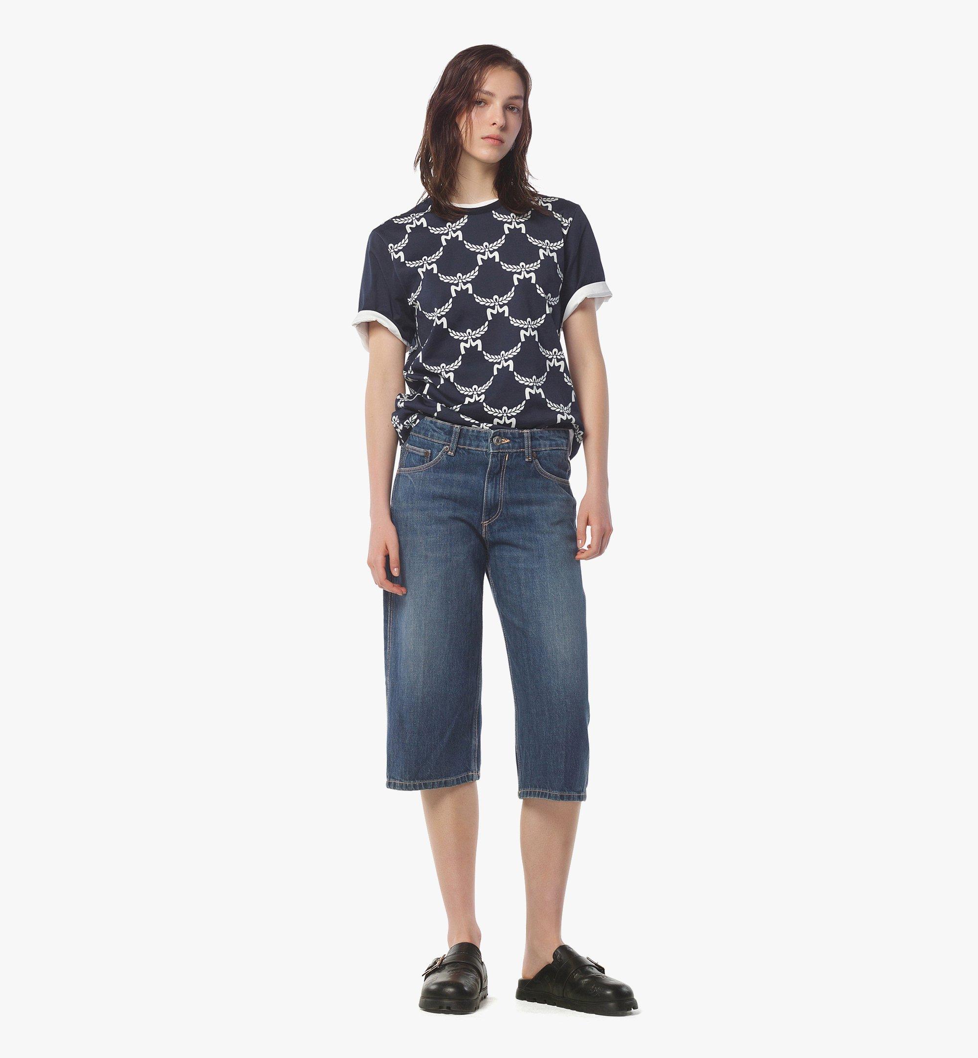 MCM ローレトス モノグラム Tシャツ - オーガニックコットン Blue MFTEAMM02VC0XL ほかの角度から見る 2