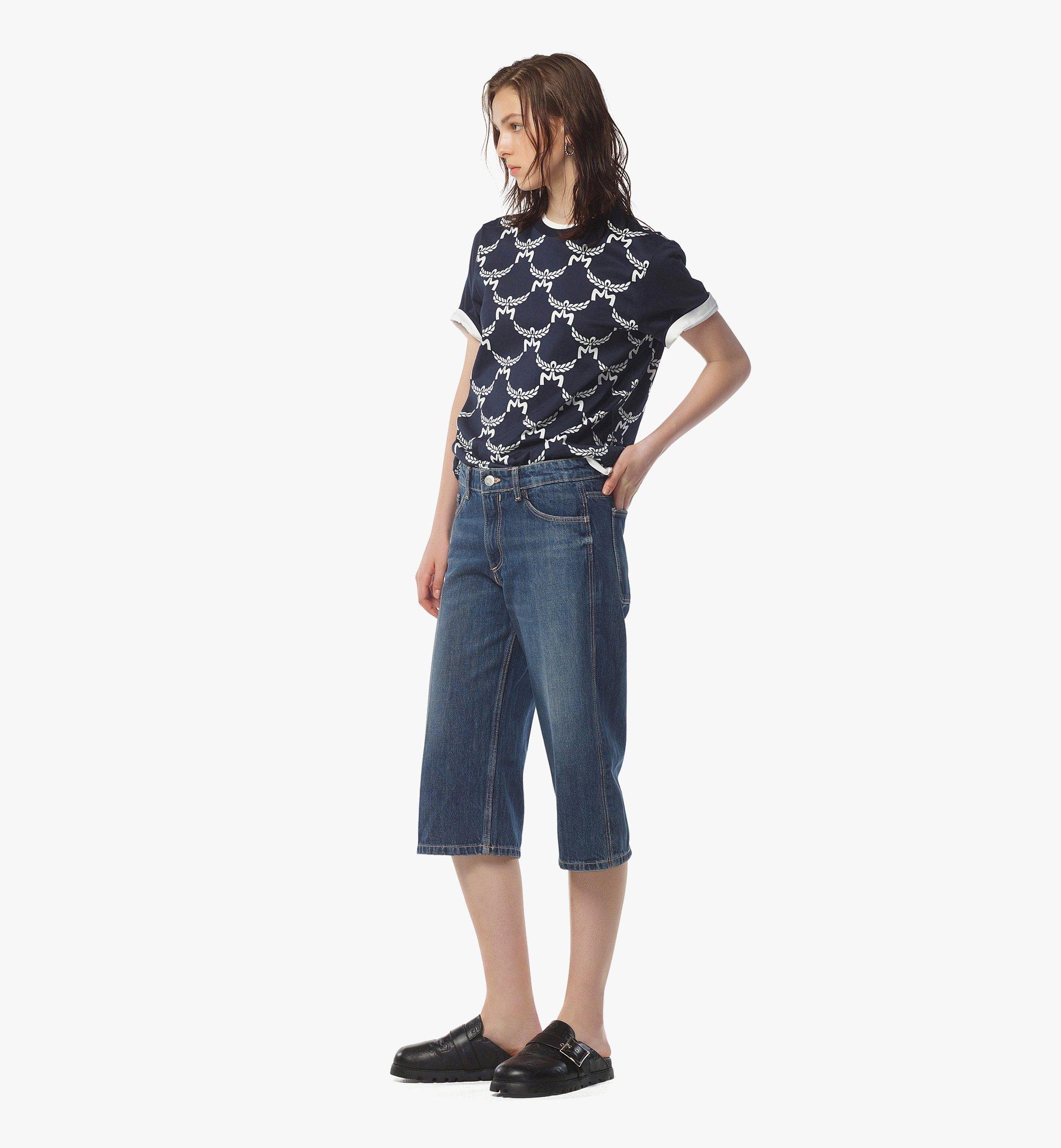 MCM ローレトス モノグラム Tシャツ - オーガニックコットン Blue MFTEAMM02VC0XL ほかの角度から見る 2