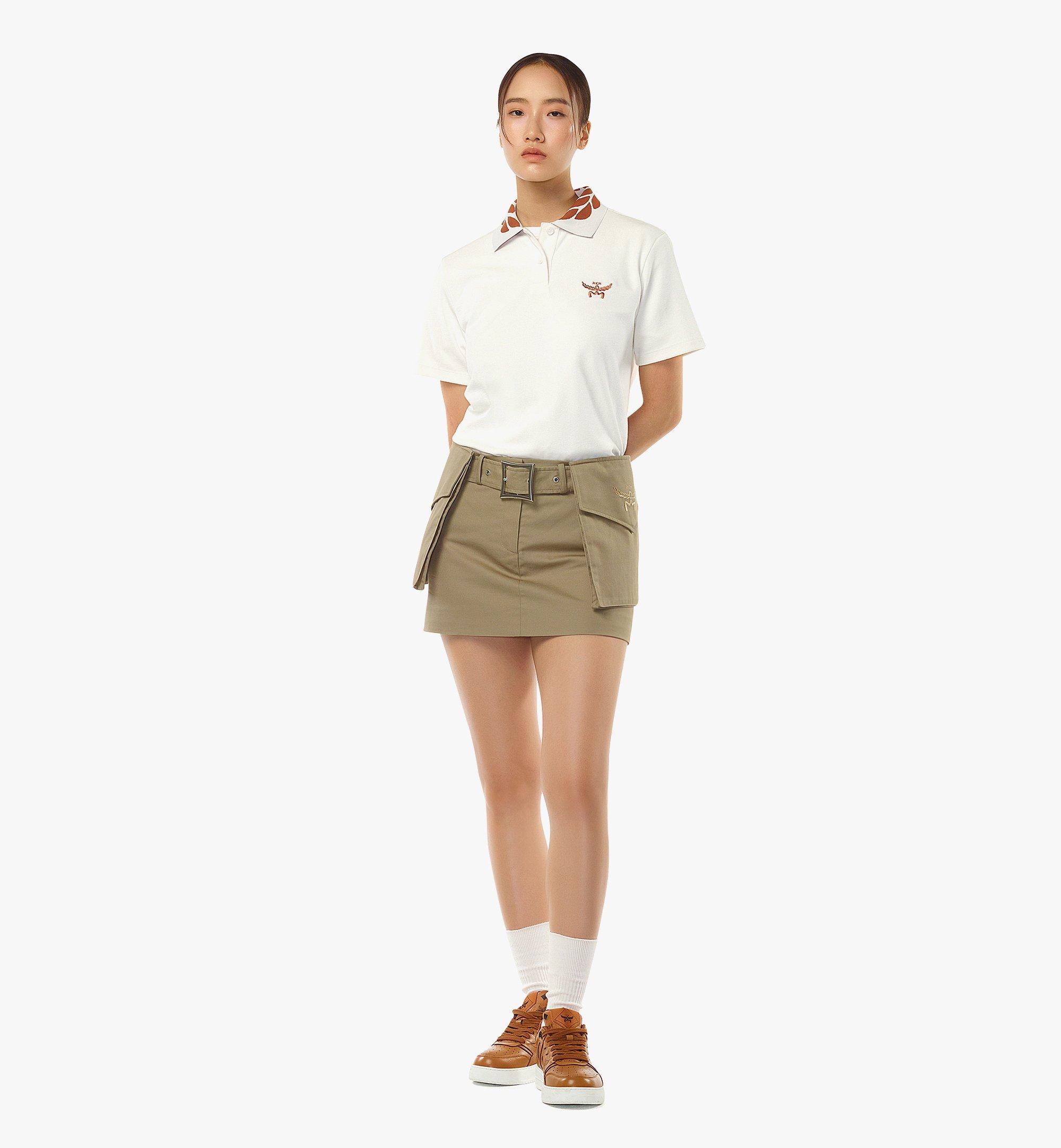 MCM Polo en piqué à laurier White MFTEAMM03WO00S Plus de photos 2
